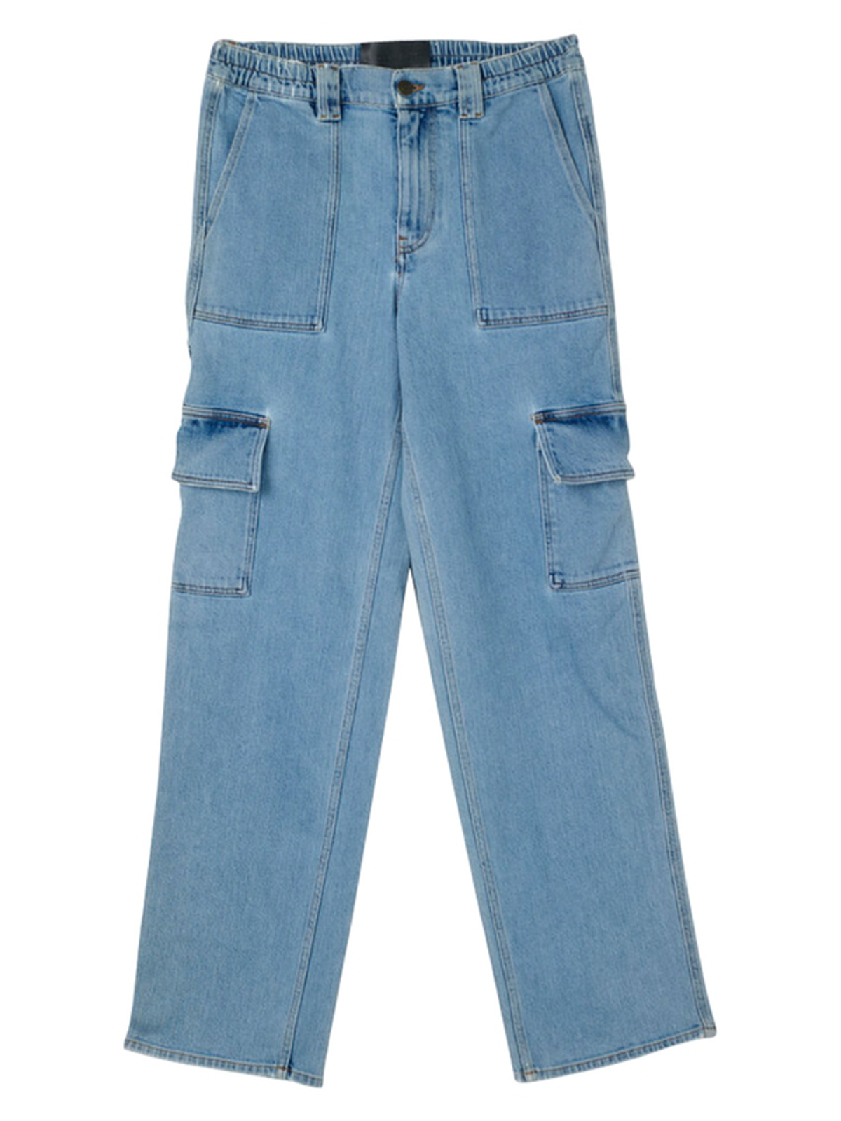 Garcons Infideles Oversized Baggy Cargo Denim Pants In Blue
