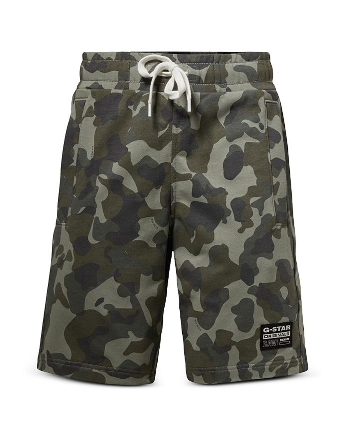 G-Star RAW Cotton Brush Camo Regular Fit Sweatshorts In Light Orphus