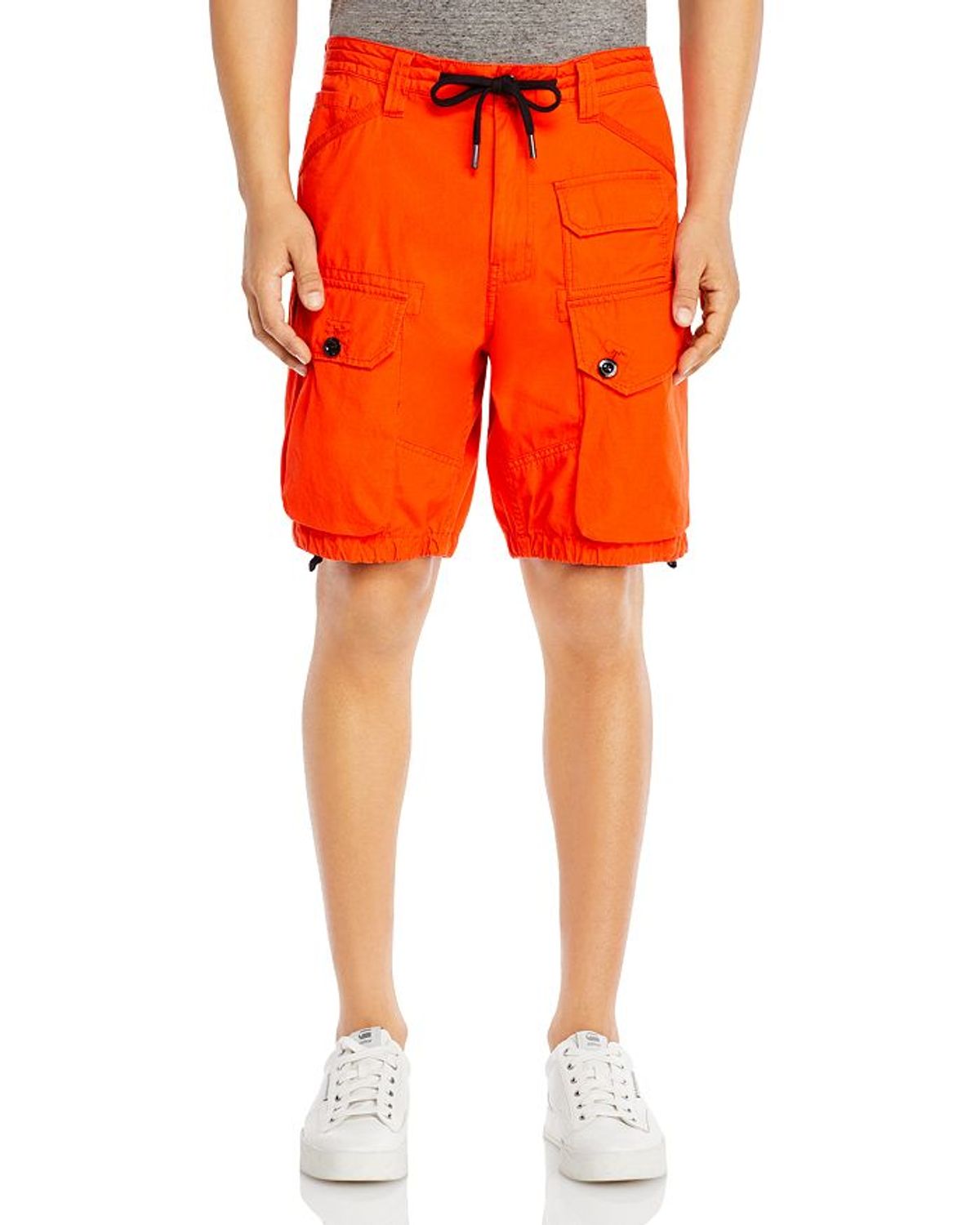 G-Star RAW Regular Fit Cotton Cargo Shorts In Bright Acid