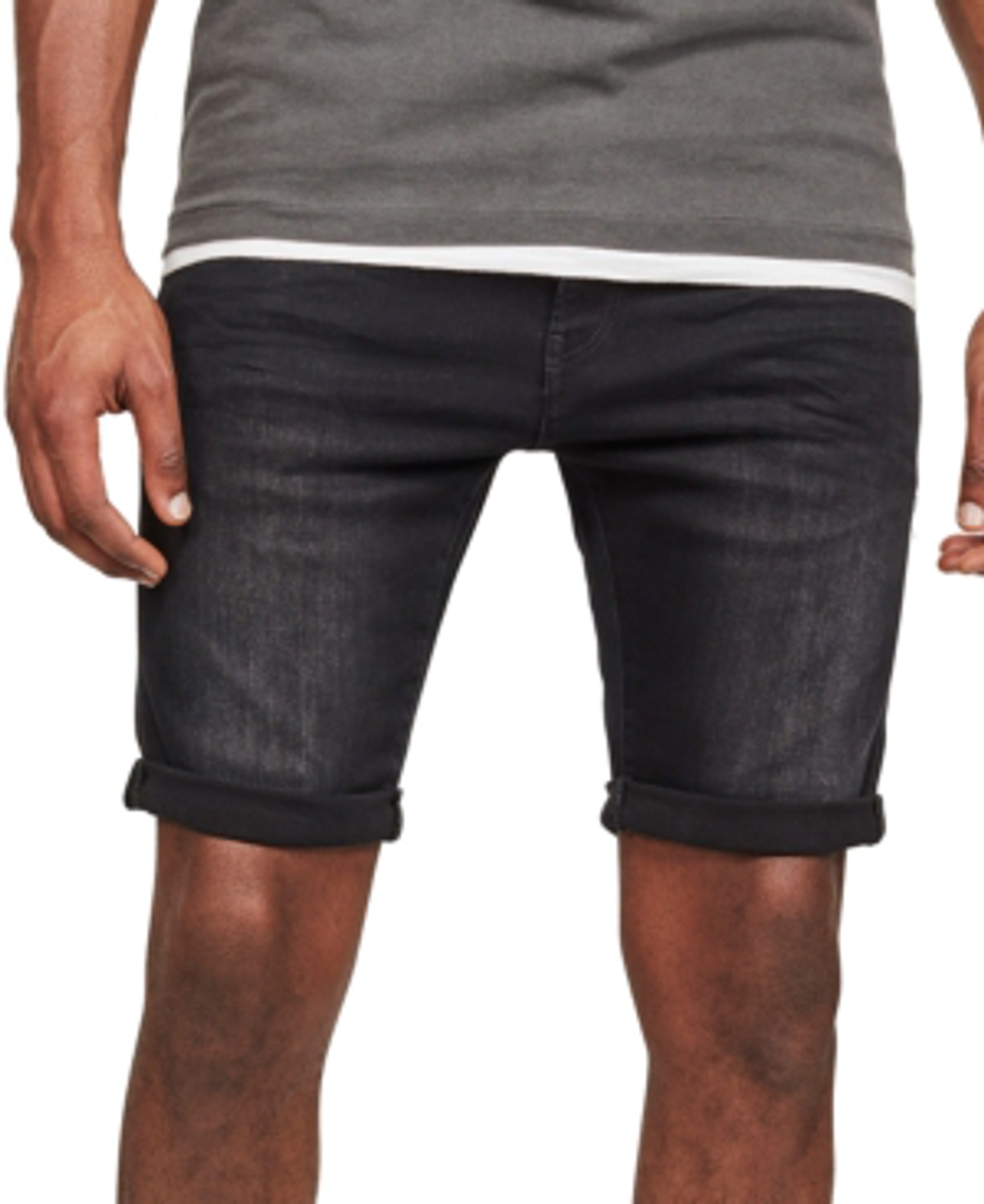 G-Star RAW 3301 Denim Slim Fit Shorts In Worn In Meteor