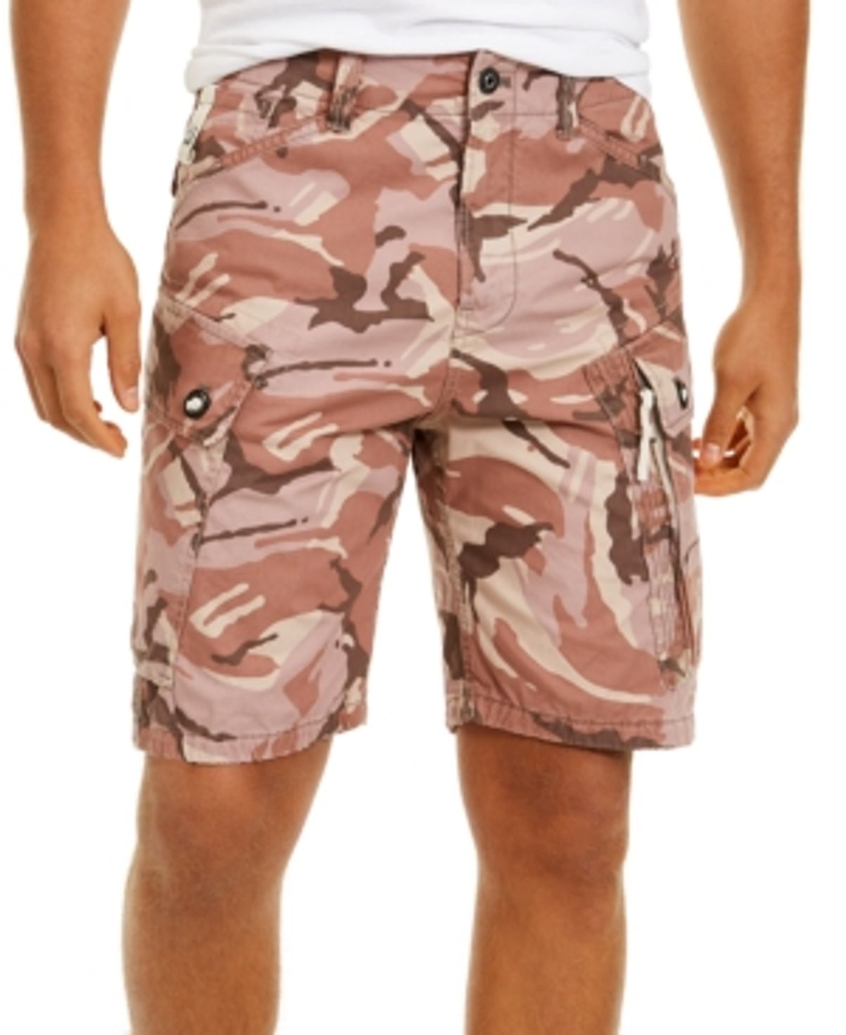 G-Star RAW Mens Roxic Camouflage Cargo Shorts In Soft Taupe