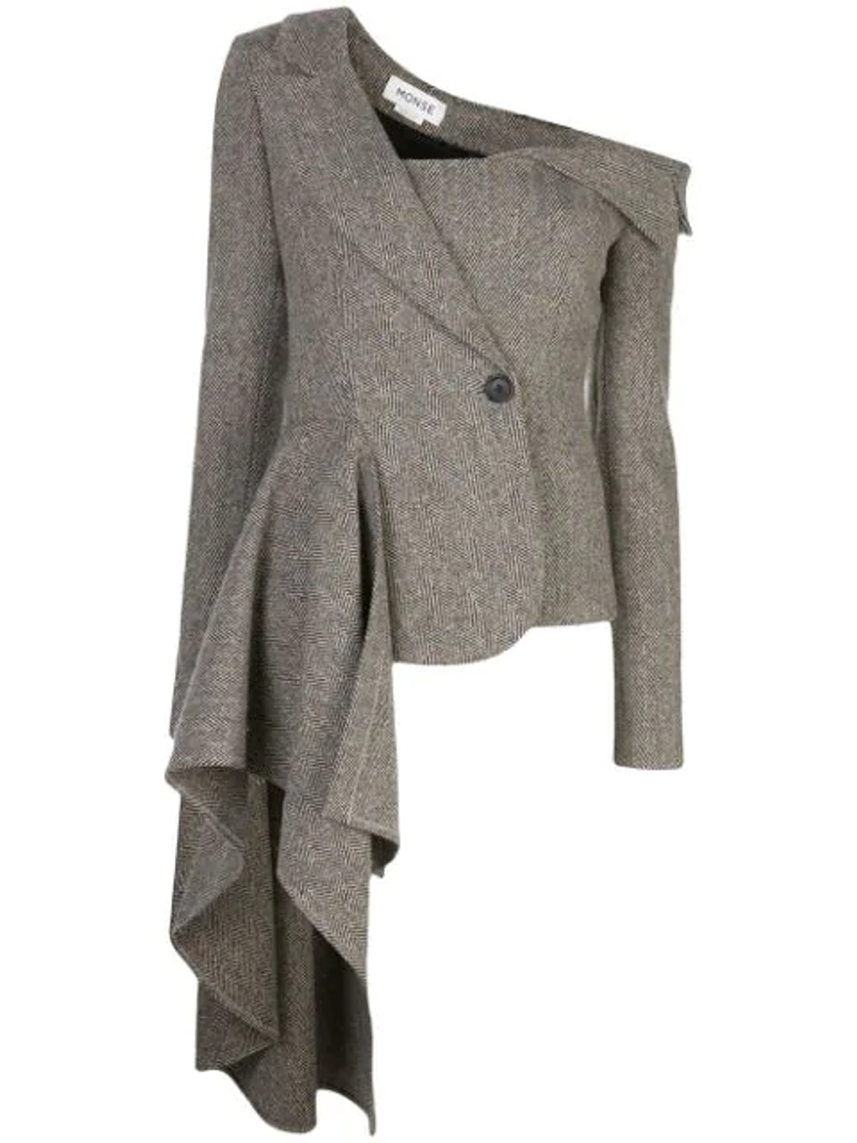 Monse Asymmetric Deconstructed Blazer In Multicolour