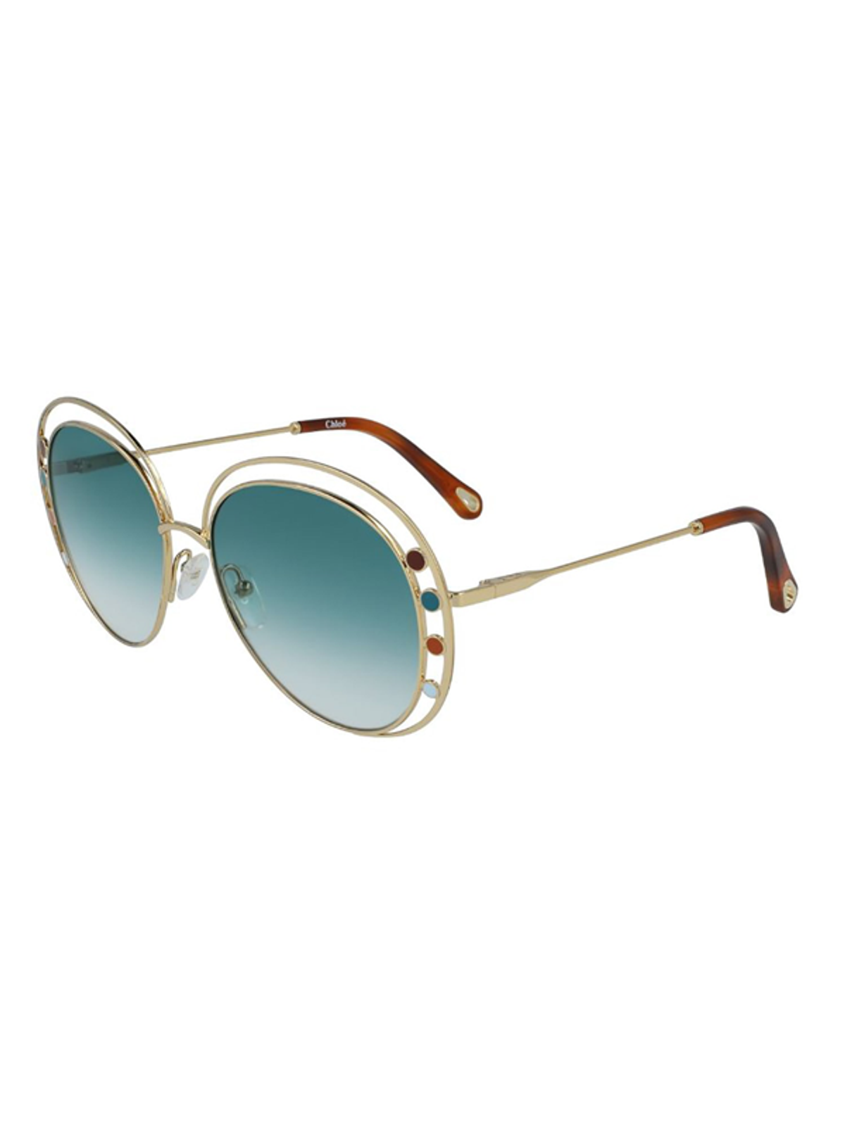 Chloé Ce169s 43046 Sunglasses In Gold Gradient Petrol