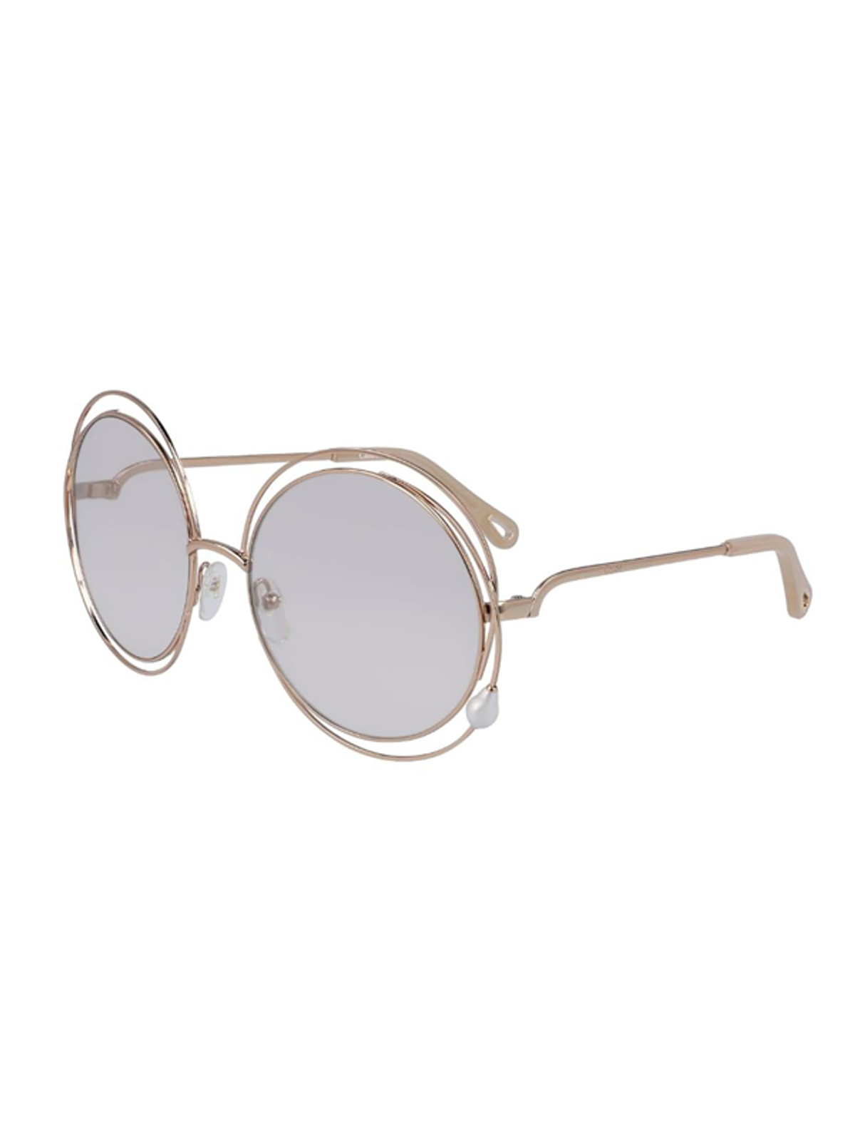 Chloé Ce114sprl Pearl 42833 Sunglasses In Rose Gold Pearl Flash