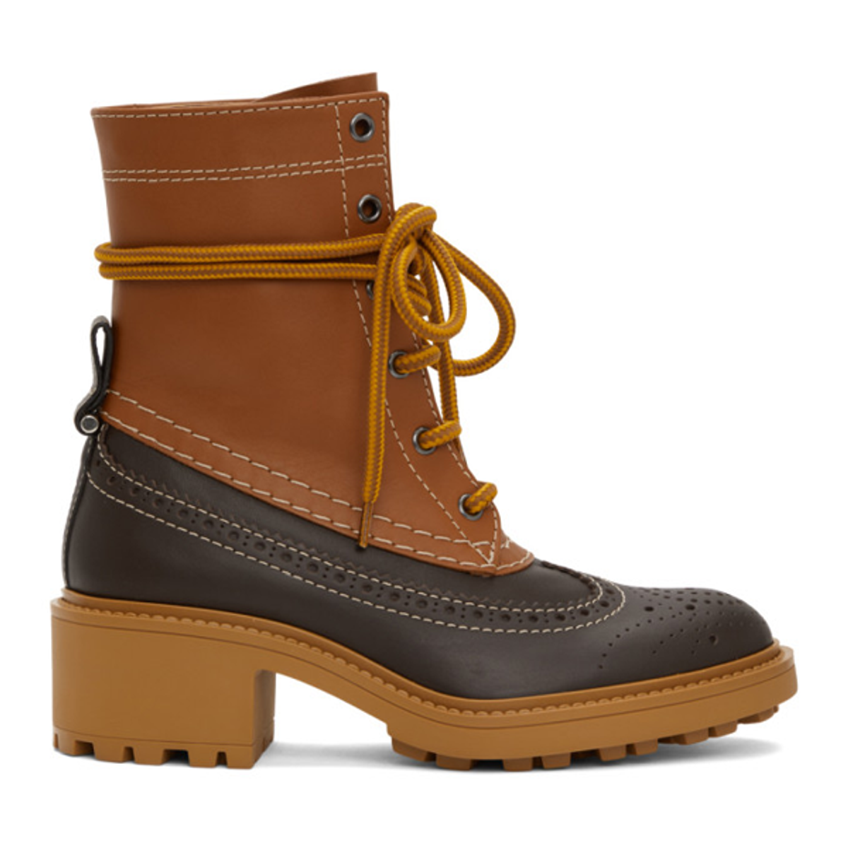 Chloé Chloe Brown Leather Franne Boots In 210 Lmochre
