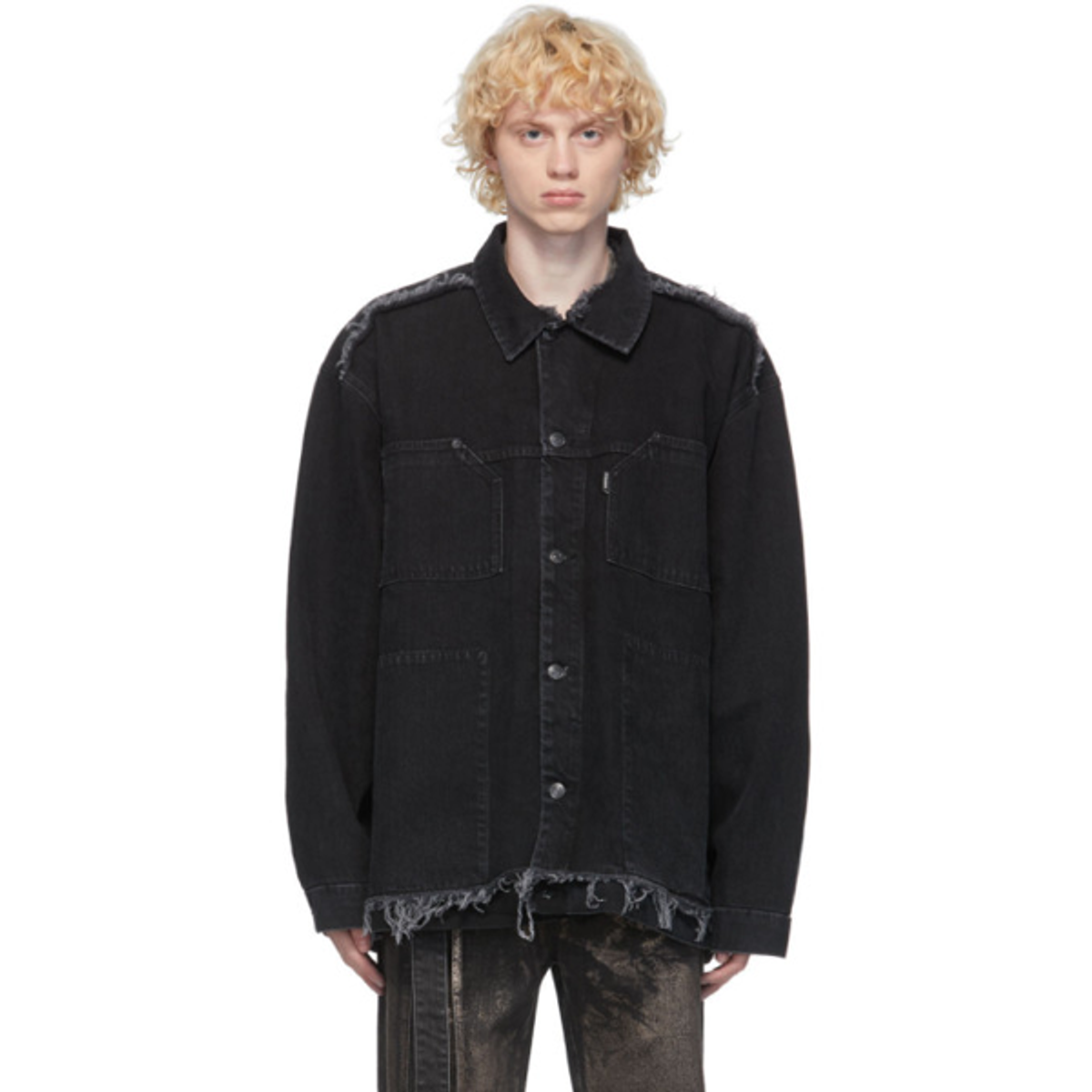 Ottolinger Ottolinger Black Denim Oversized Jacket