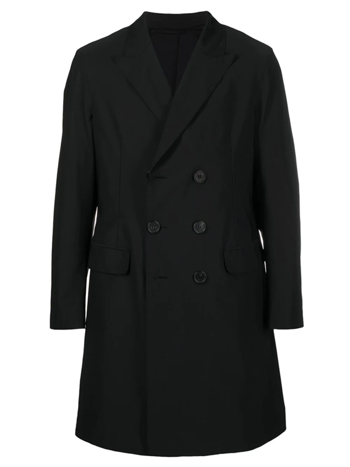Neil Barrett Double-breasted Midi Coat In Black