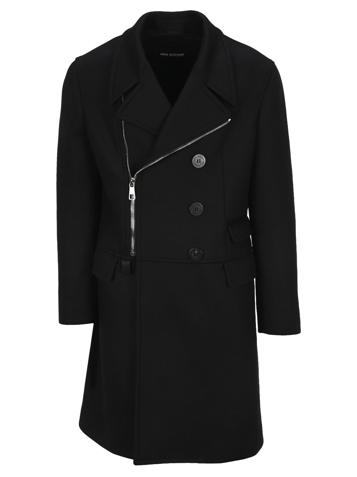 Neil Barrett Double Breast Coat In Black
