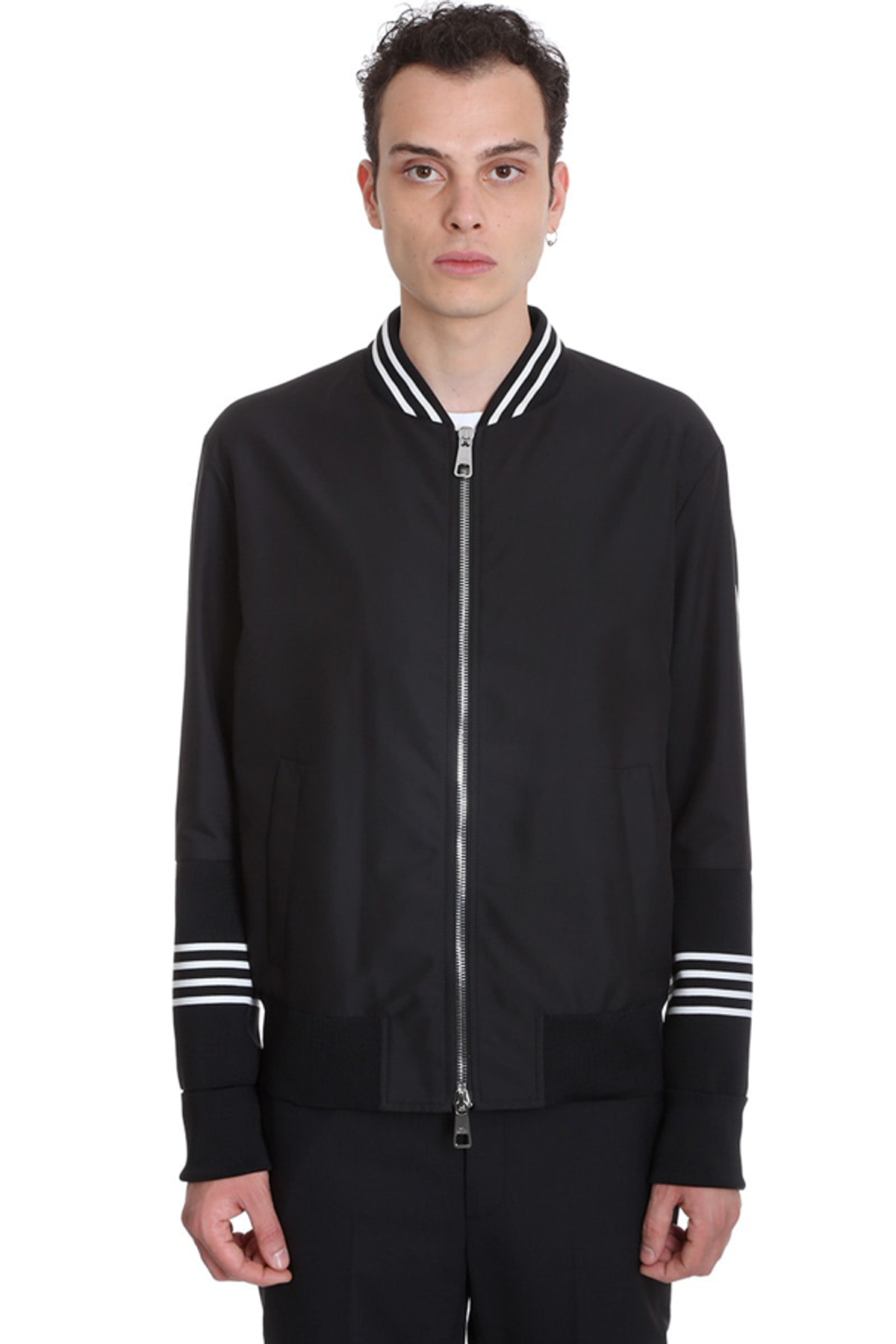 Neil Barrett Bomber In Black Polyester