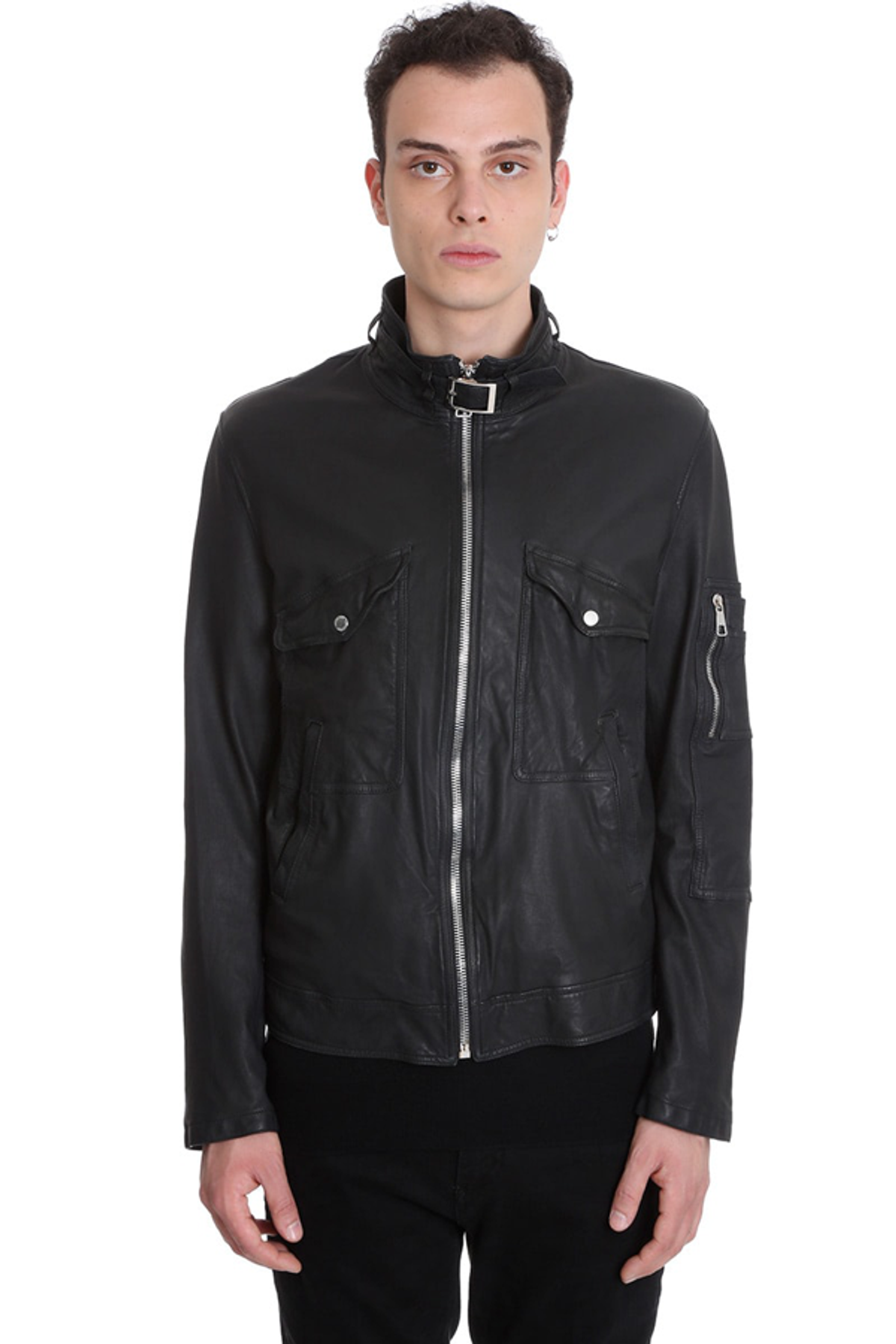 Neil Barrett Leather Jacket In Black Leather