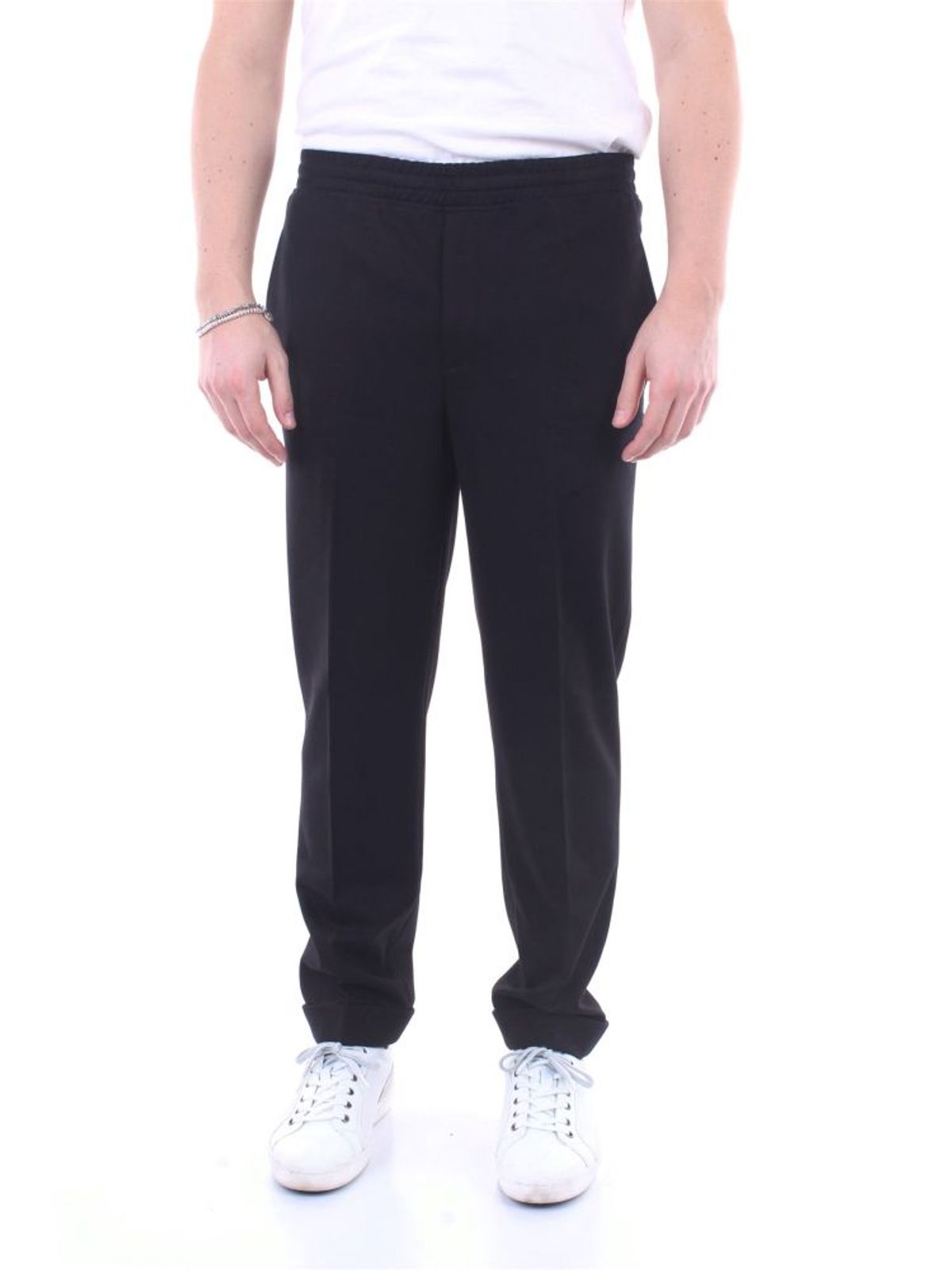 Neil Barrett Neil Barrett Mens Pbpa635n015nero Black Viscose Pants
