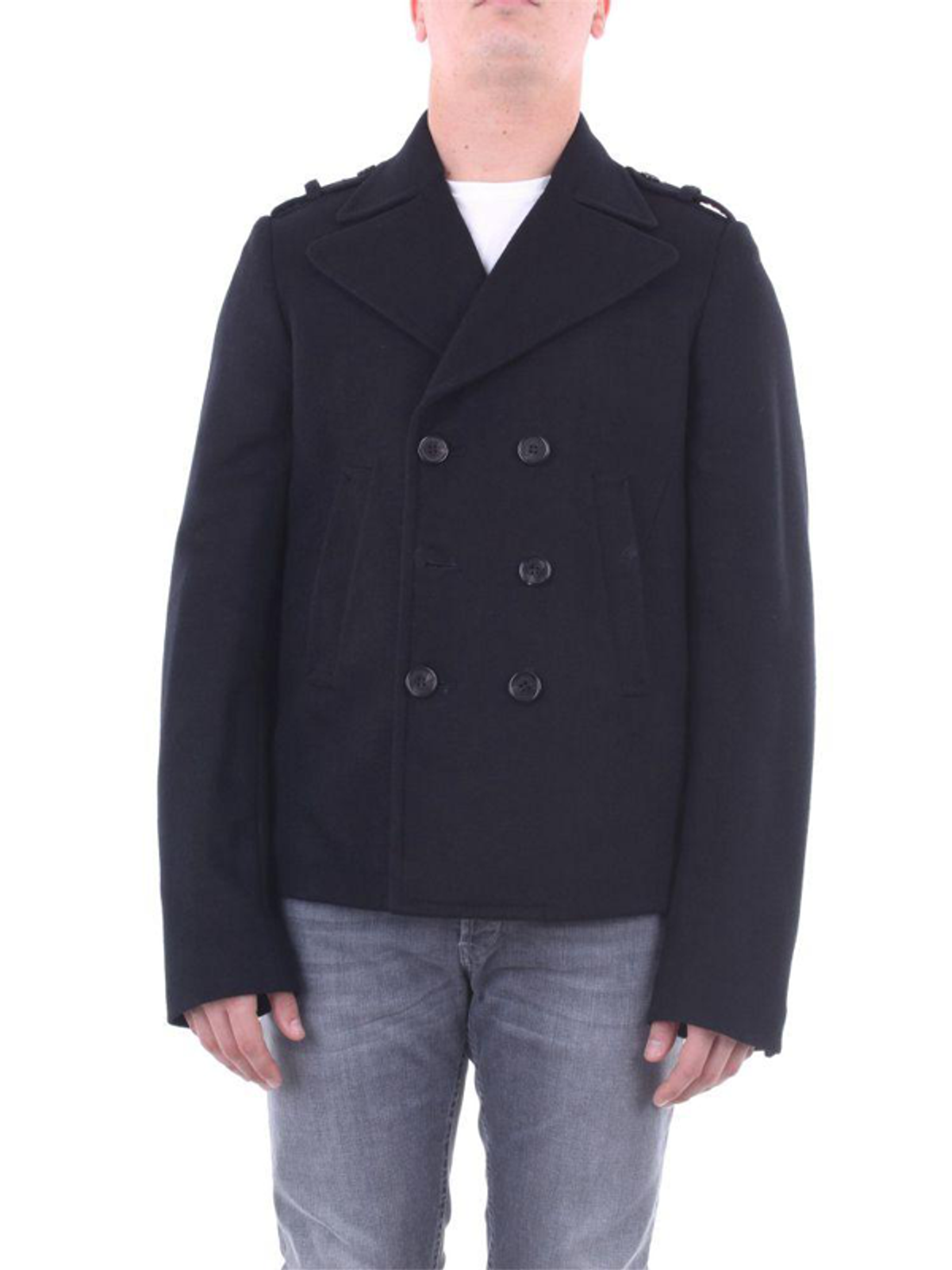 Neil Barrett Neil Barrett Mens Black Wool Coat
