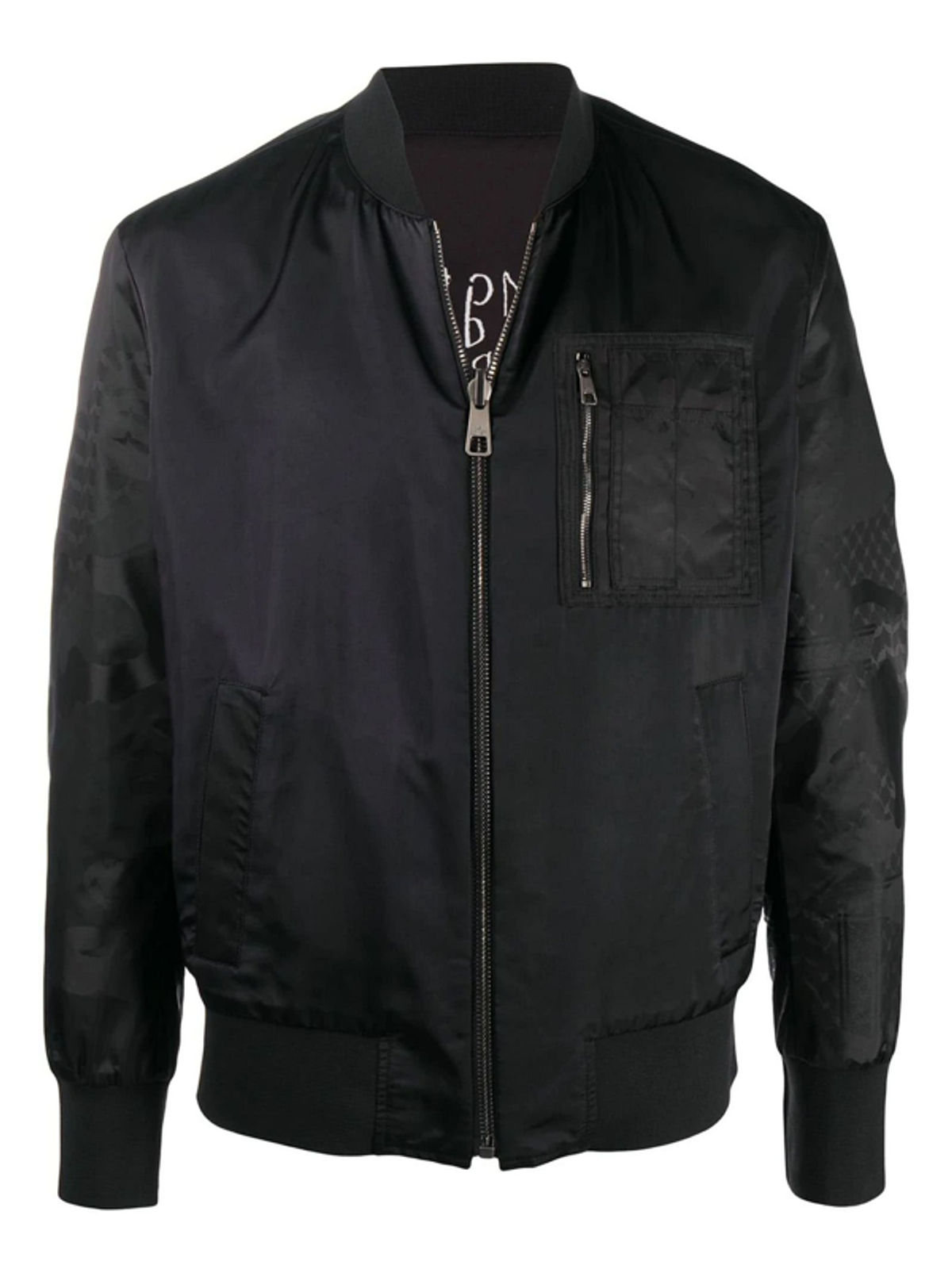 Neil Barrett Black Reversible Bomber Jacket In Nero