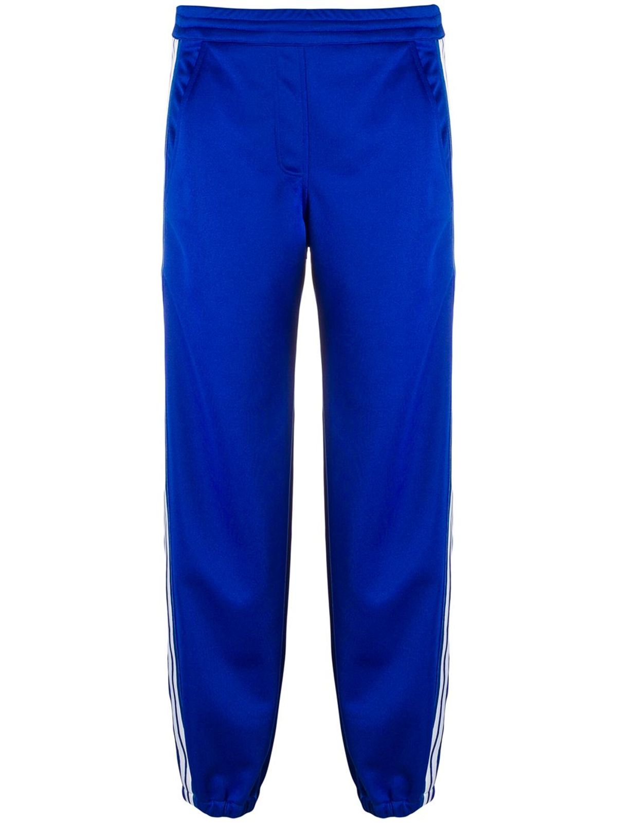 Neil Barrett Stripe Detail Cropped Track Pants In Blue
