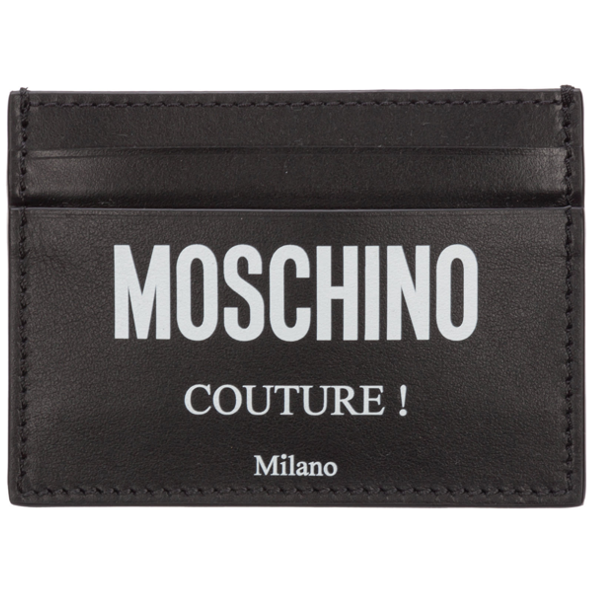 Moschino Biker Credit Card Holder In Black
