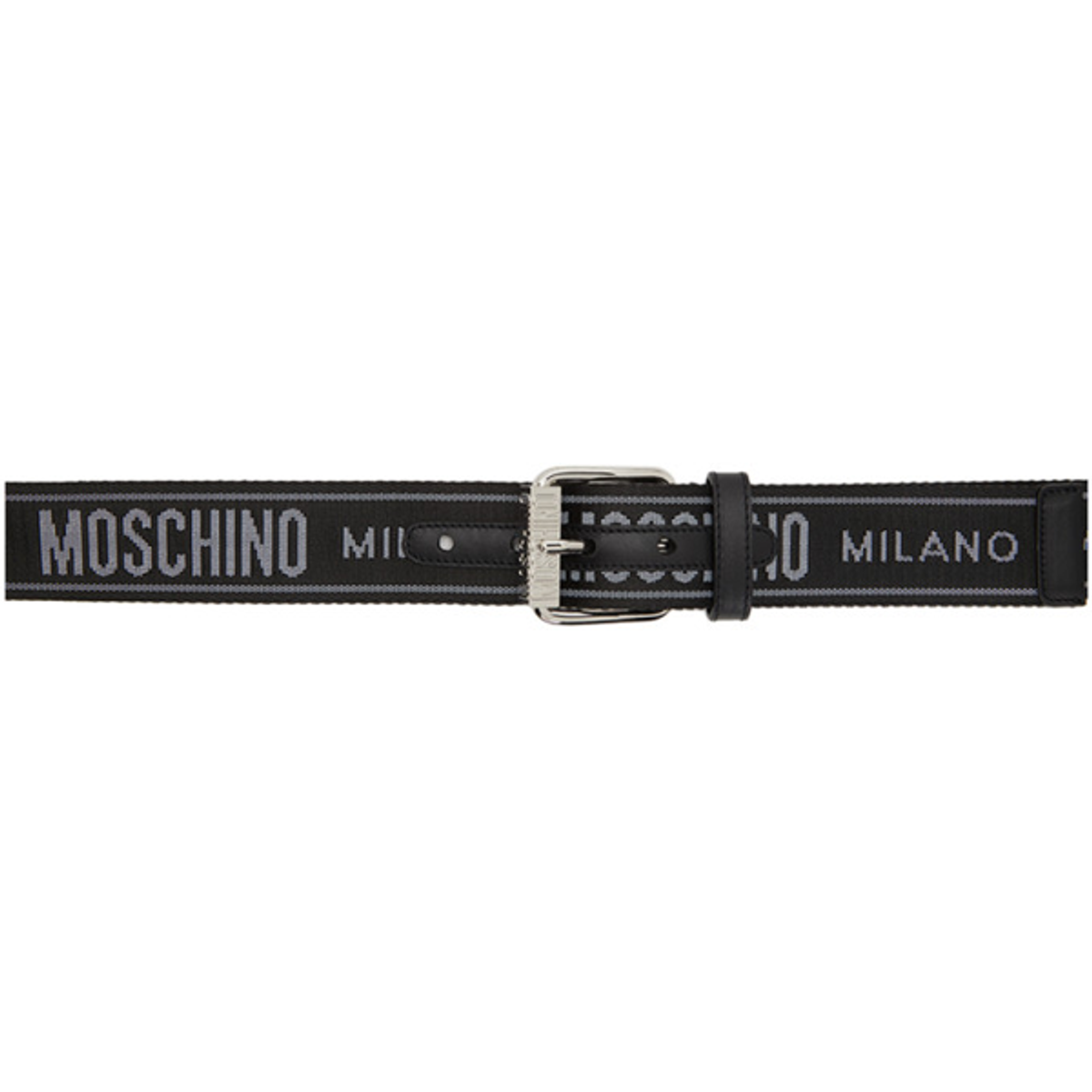 Moschino Moschino Black Fantasy Print Jacquard Belt In A1555 Black