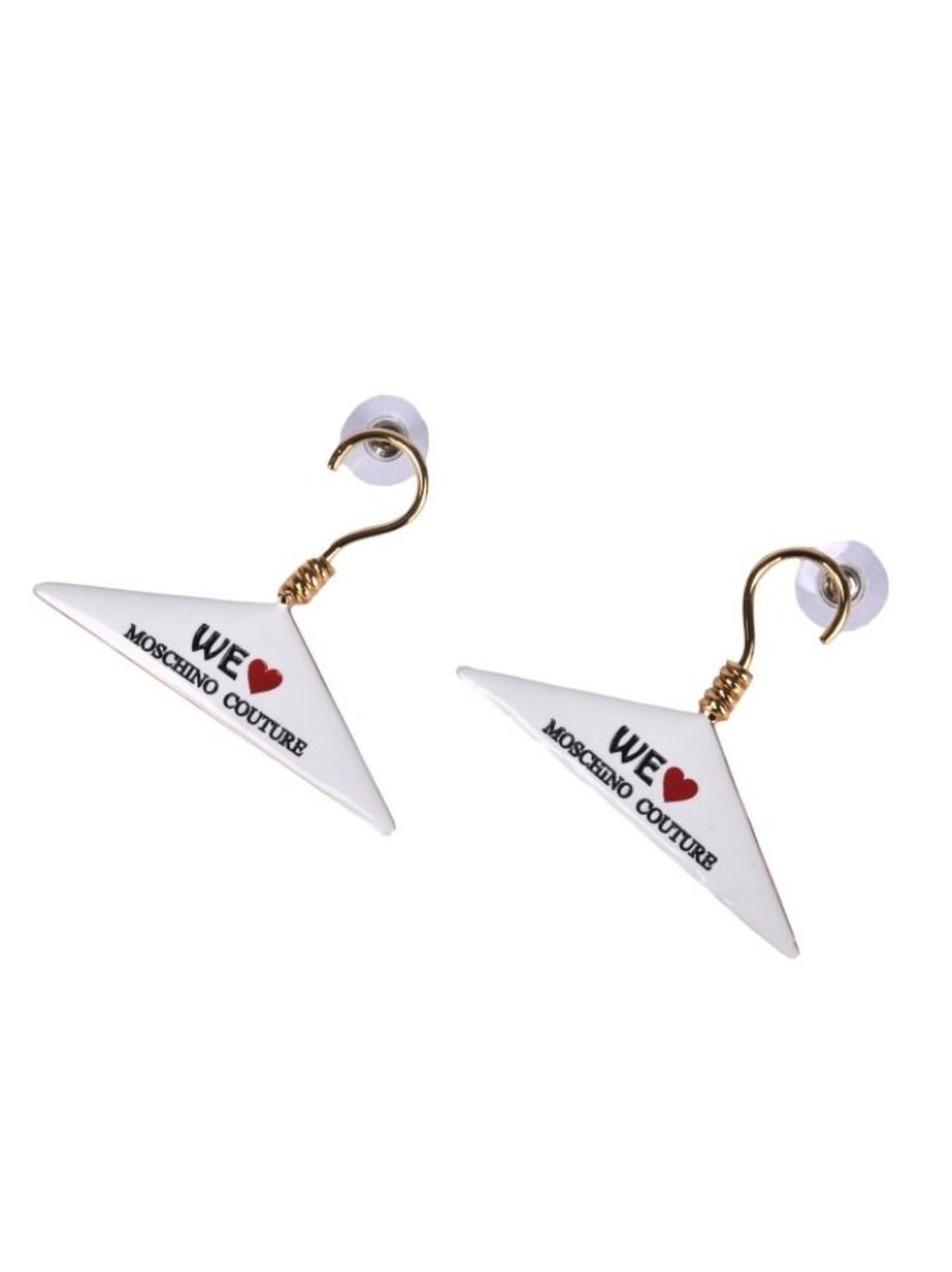 Moschino Moschino Womens A911884010606 White Metal Earrings