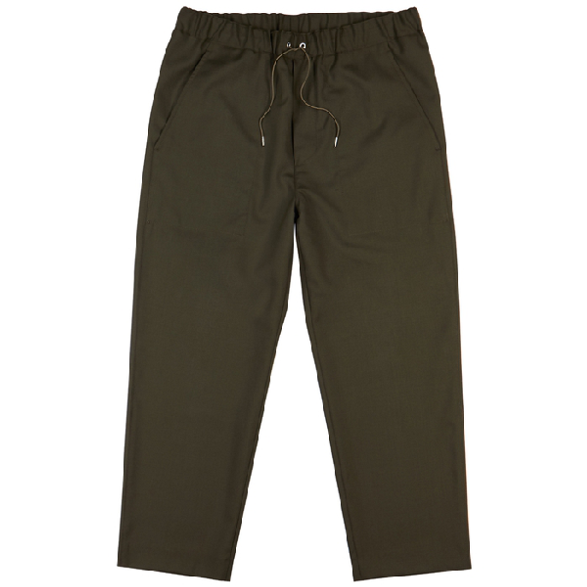 OAMC Army Green Wool Trousers In Dark Green