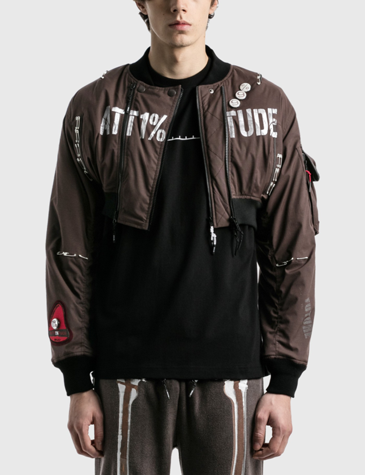99%IS Short Ma-tt1%tude Bomber Jacket In Black