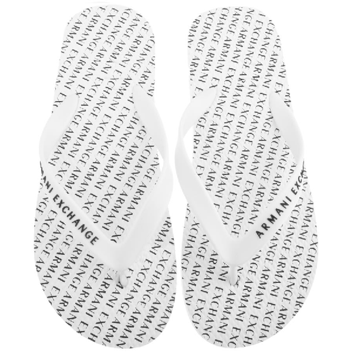 Armani Exchange Armani Exchange Logo Flip Flops White | WHAT’S ON THE STAR?