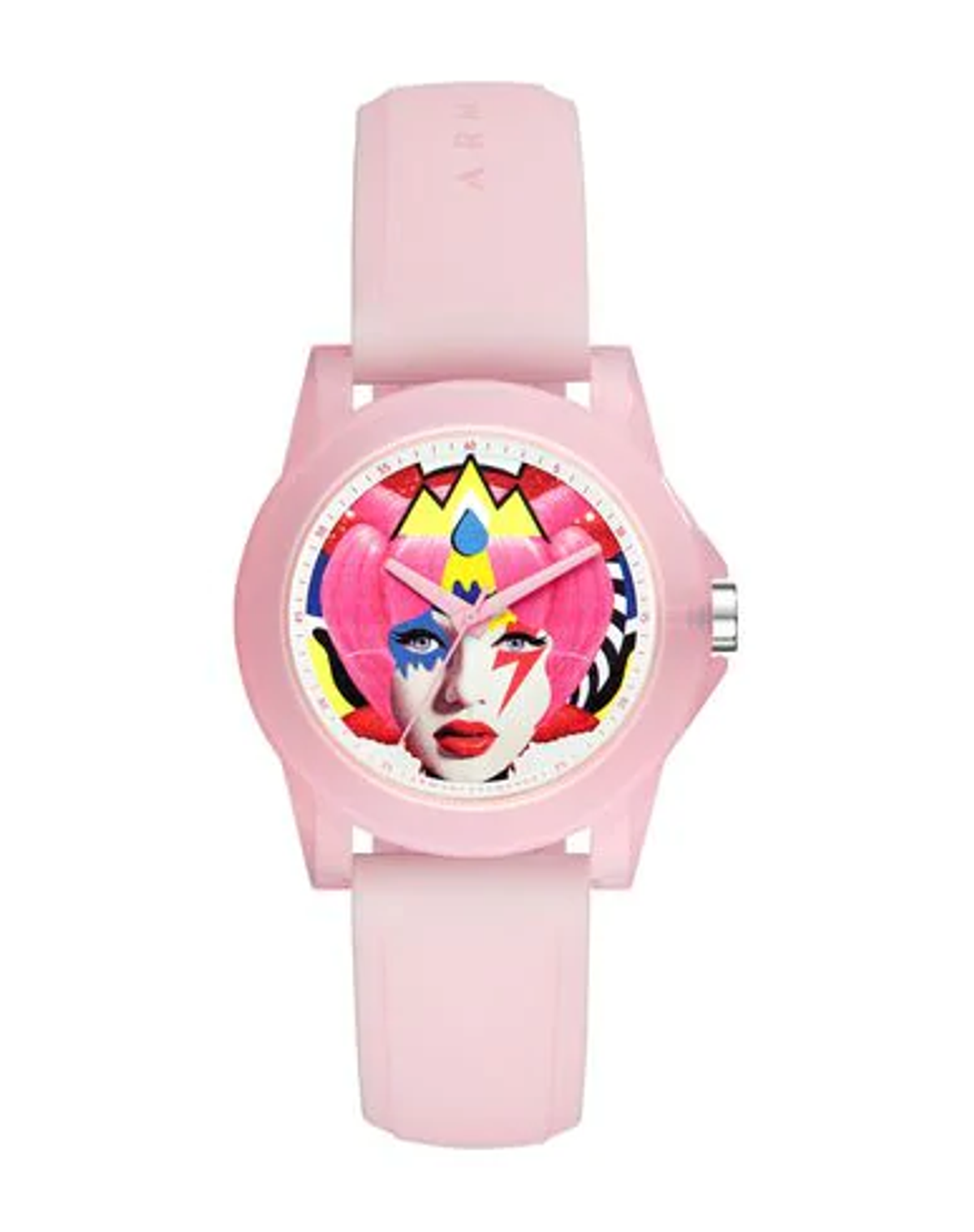 Armani Exchange Wrist Watch In Pink WHAT’S ON THE STAR?