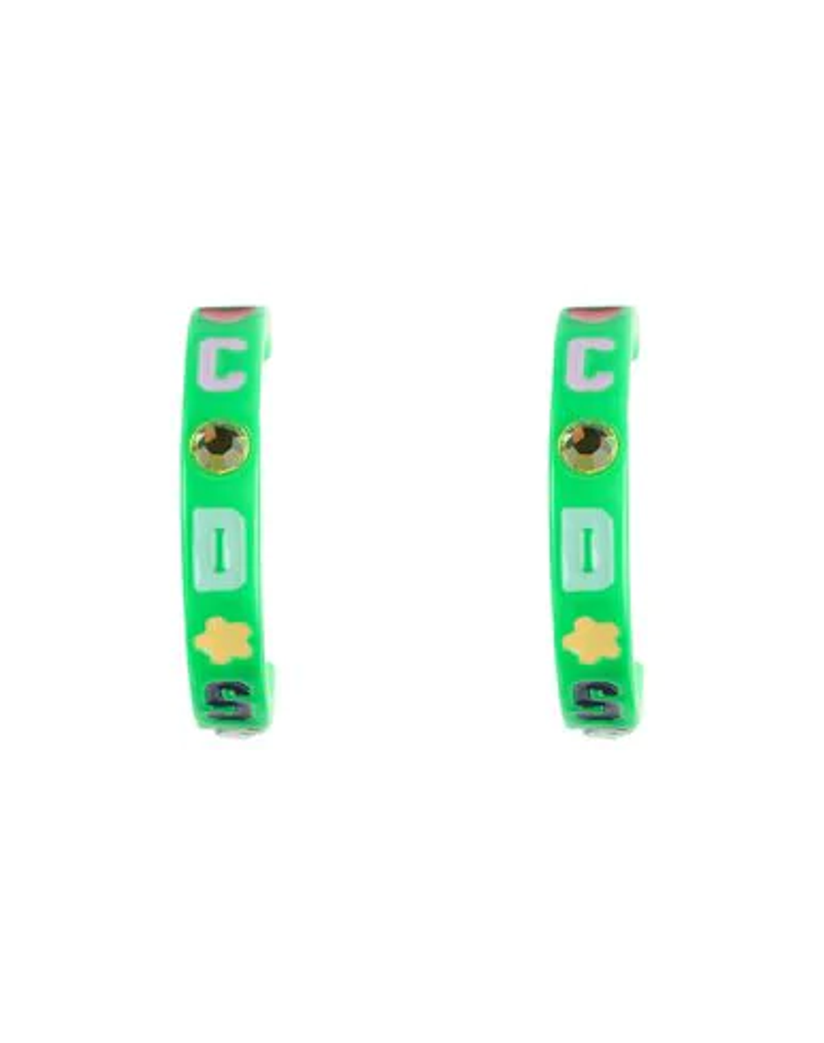 GCDS Earrings In Green WHAT S ON THE STAR gcds-earrings-in-green-what-s-on-the-star
