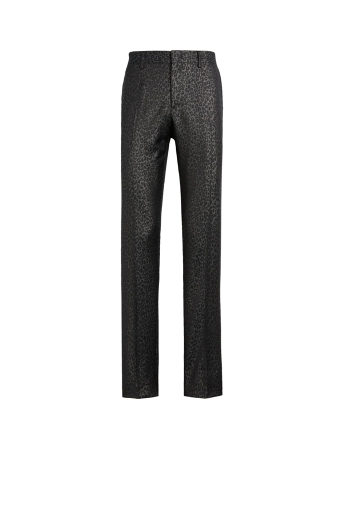 Roberto Cavalli Jaguar Jacquard Tailored Trousers In Black