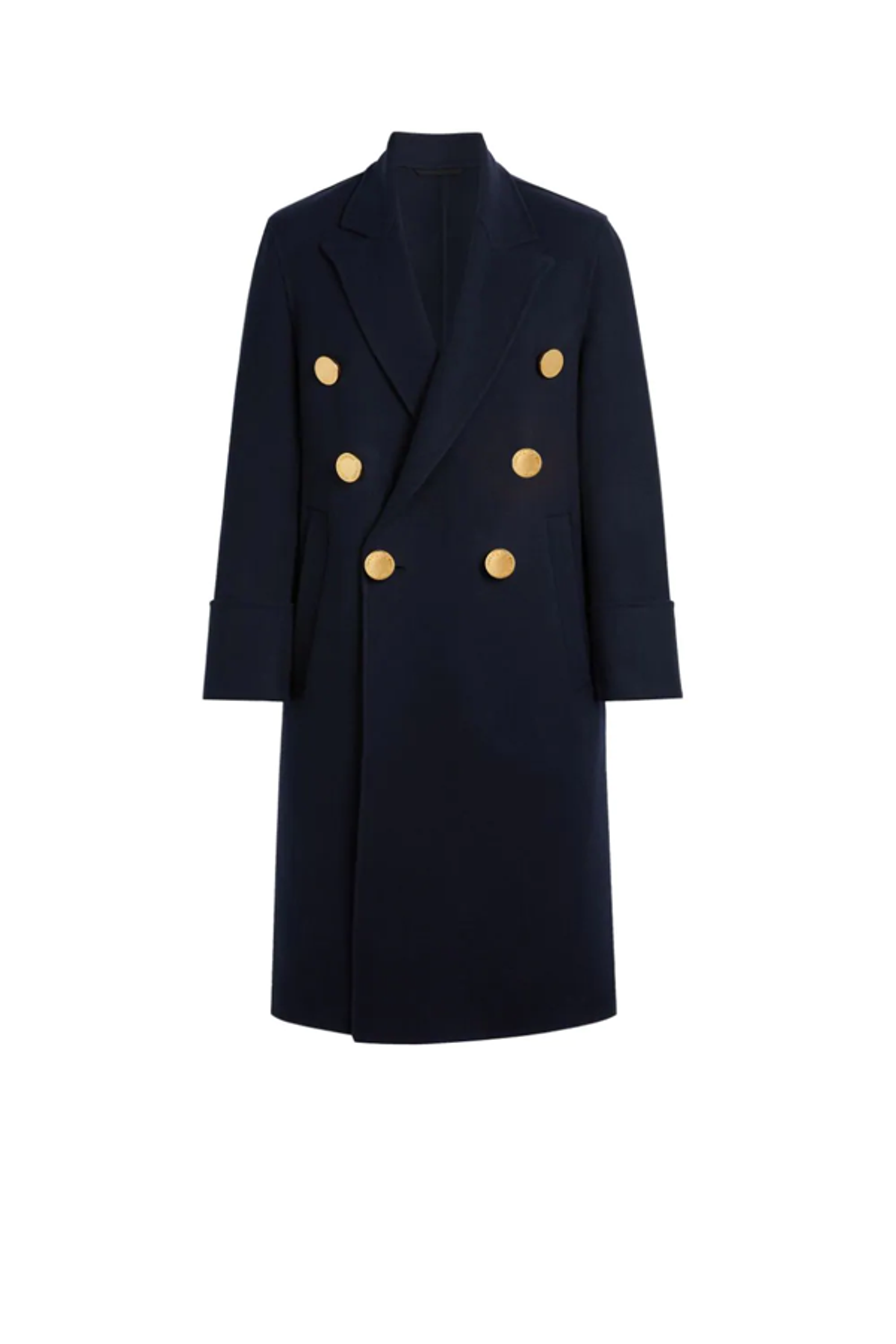 Roberto Cavalli Double Breasted Coat In Blue