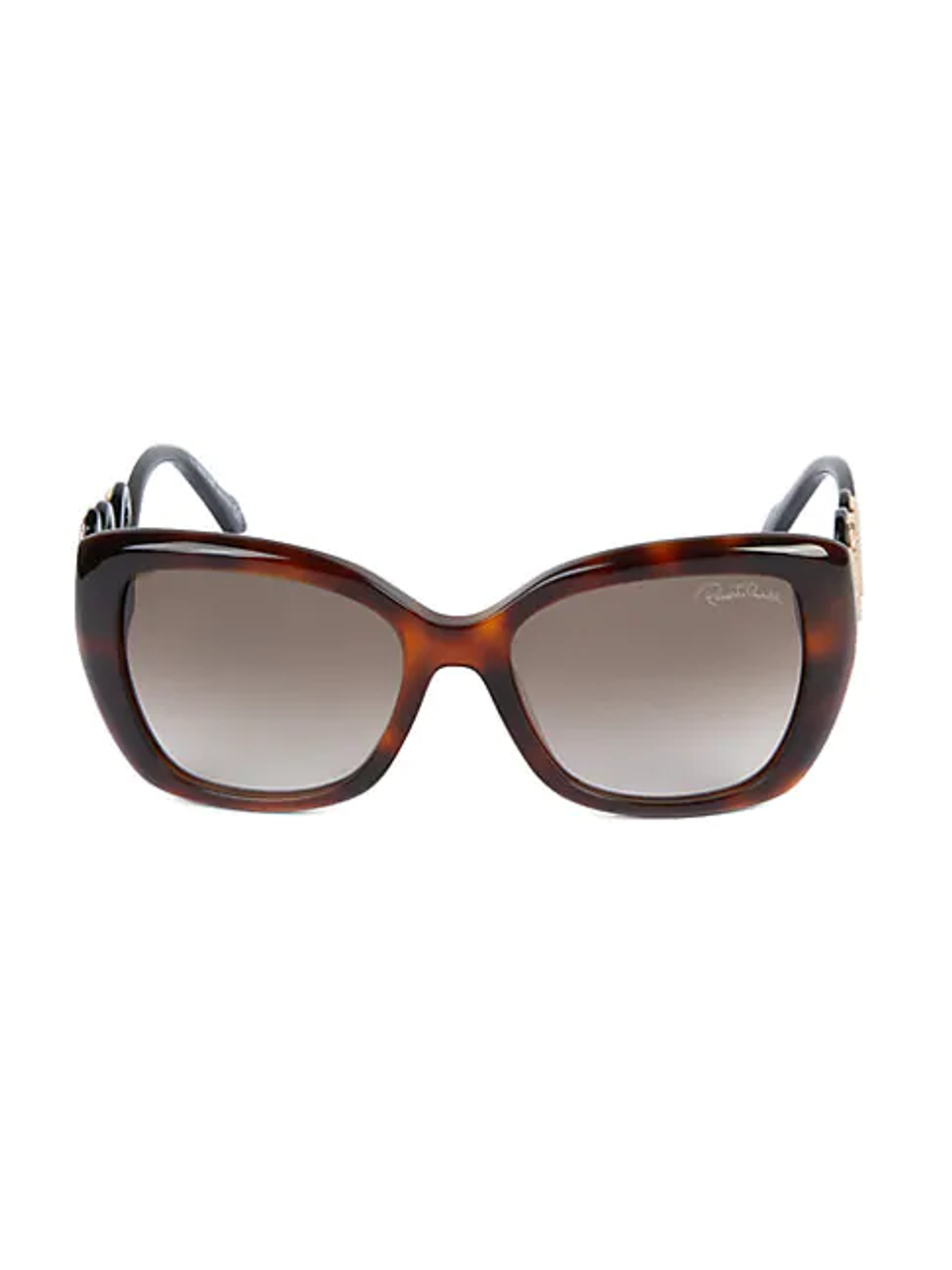 Roberto Cavalli 56mm Squared Cat Eye Sunglasses In Havana