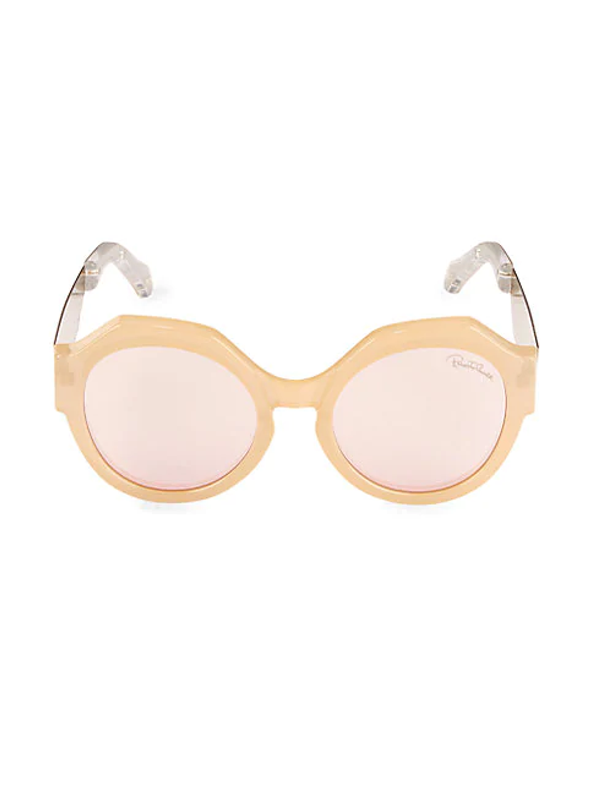 Roberto Cavalli 56mm Oval Sunglasses In Beige