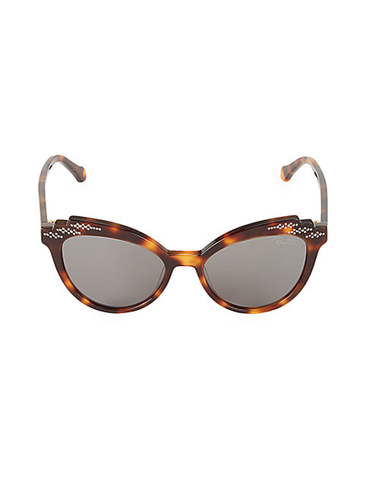 Roberto Cavalli 52mm Ridged Tortoiseshell Cat Eye Sunglasses