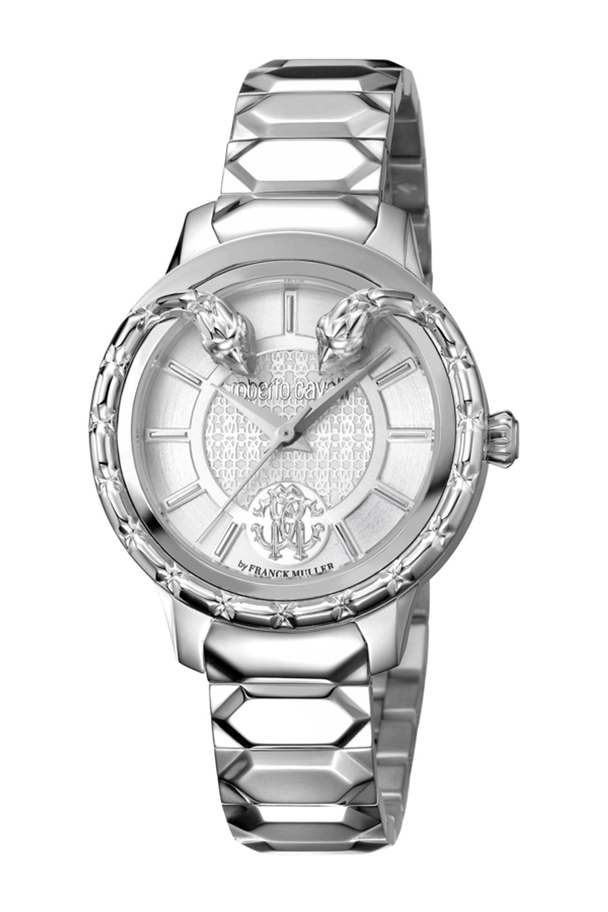 Roberto Cavalli Womens Swiss Quartz Bracelet Watch In Silver