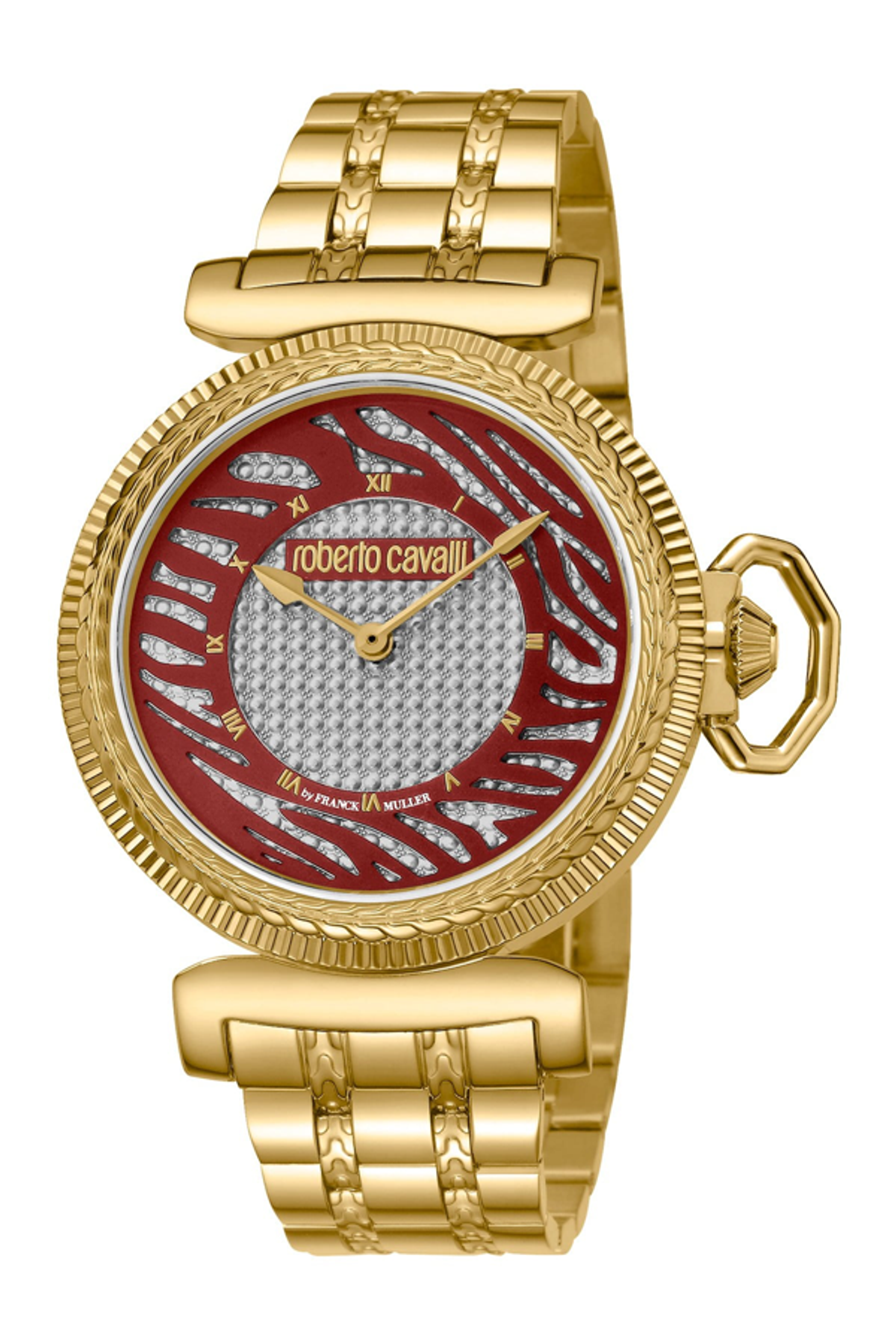 Roberto Cavalli Womens Swiss Quartz Bracelet Watch In Gold