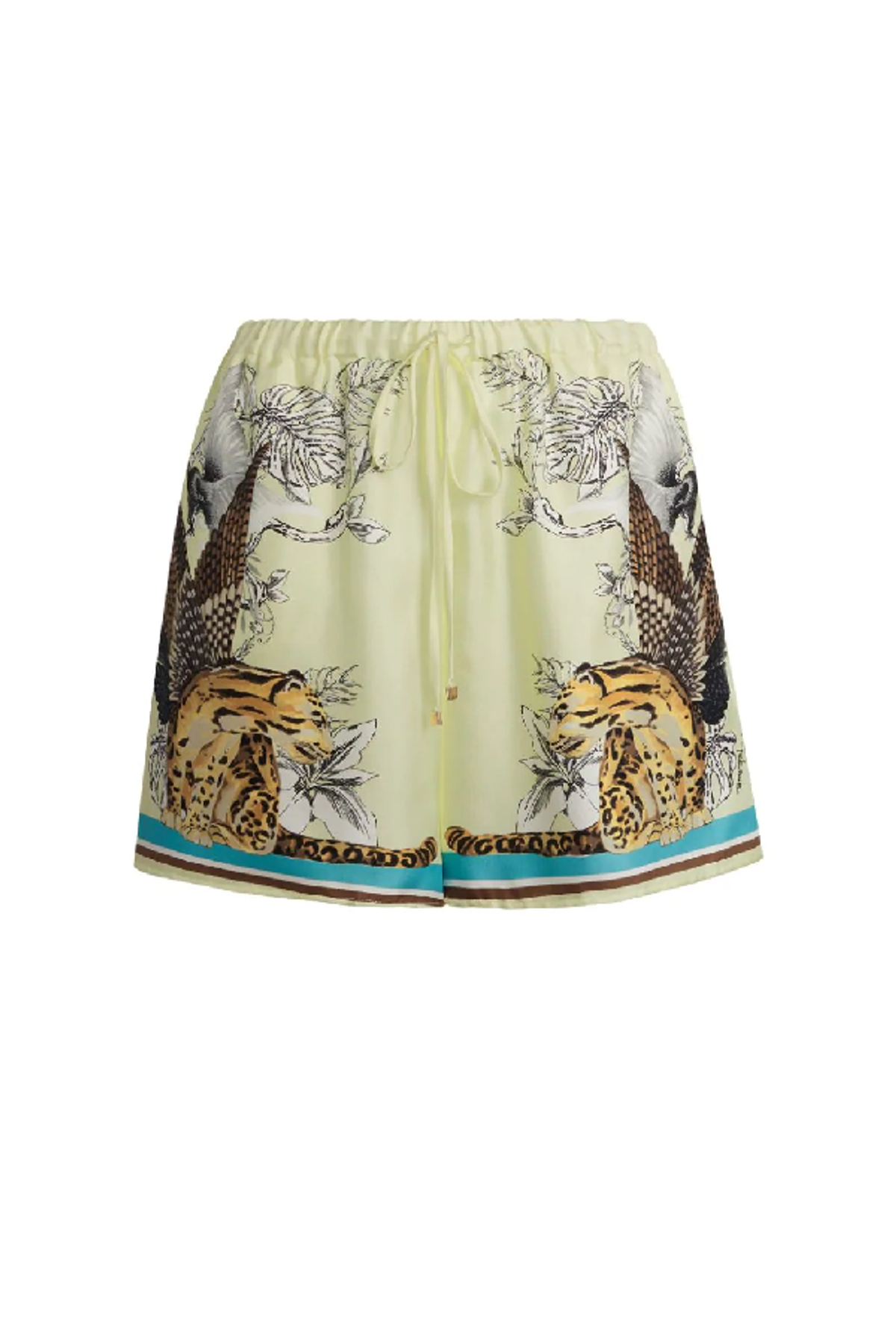 Roberto Cavalli Hybrid Animals Shorts In Yellow
