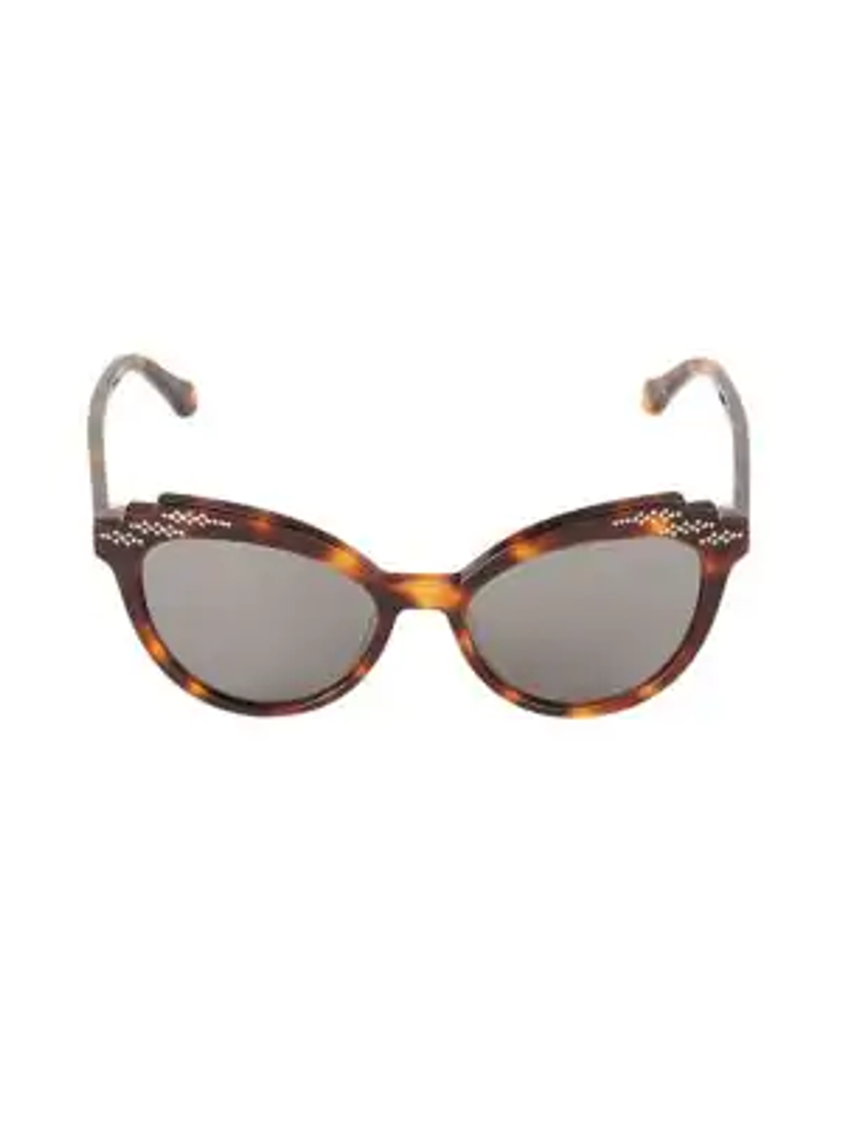 Roberto Cavalli 52mm Ridged Tortoiseshell Cat Eye Sunglasses In Havana