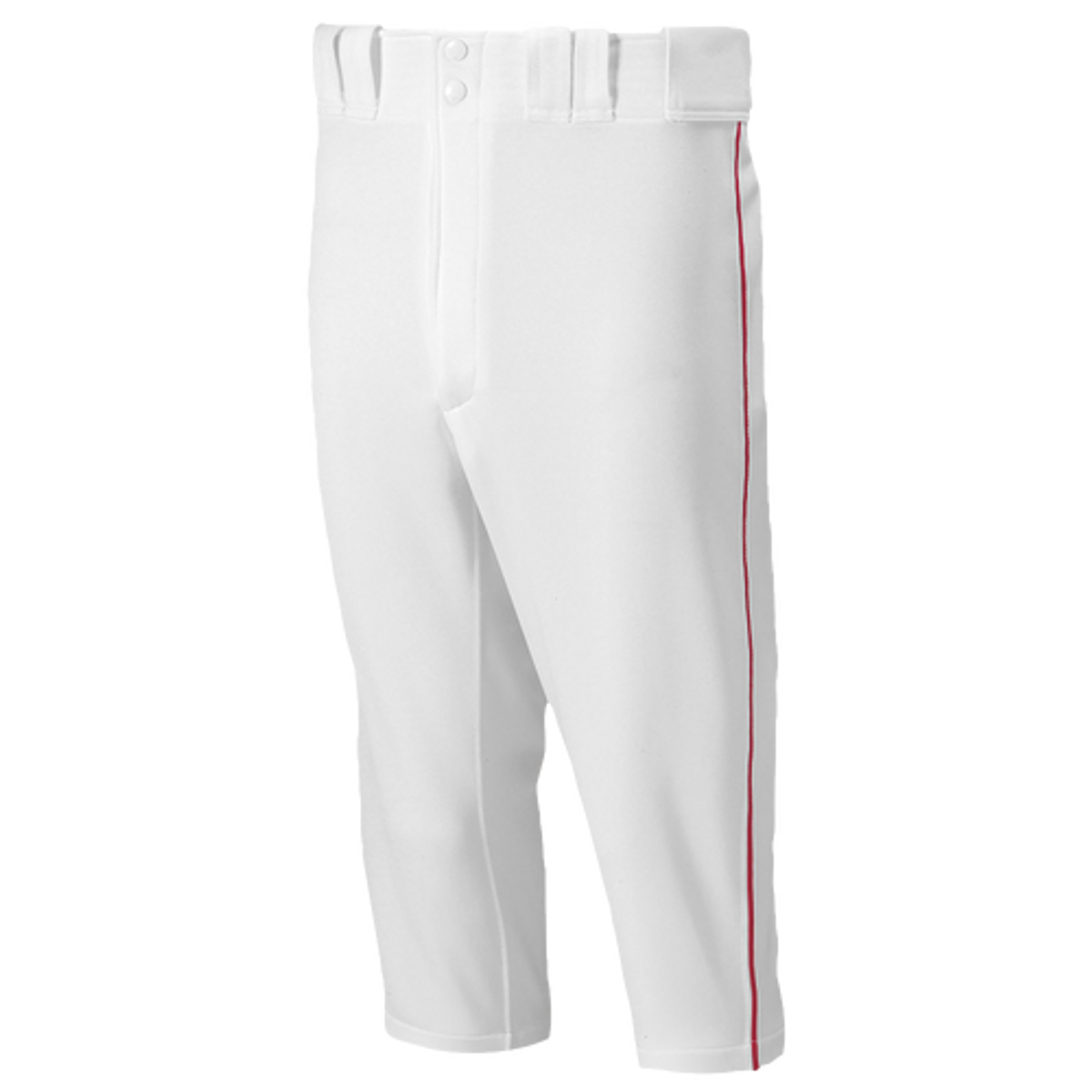 Mizuno Premier Short Piped Pants In White/red