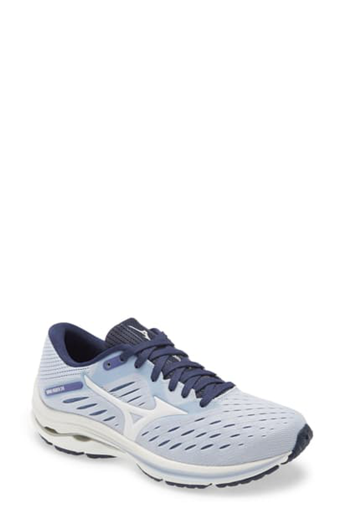 Mizuno Wave Rider 24 Running Shoe In Arctic Ice Snow White