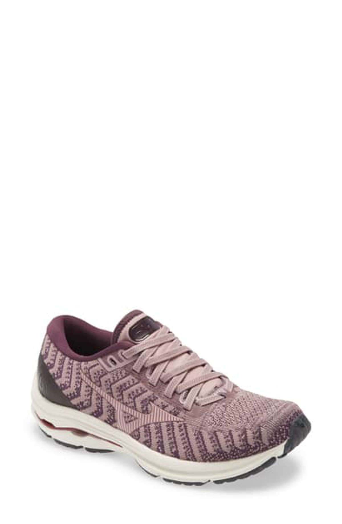 Mizuno Wave Rider 24 Running Shoe In Wood Rose Pale Lilac