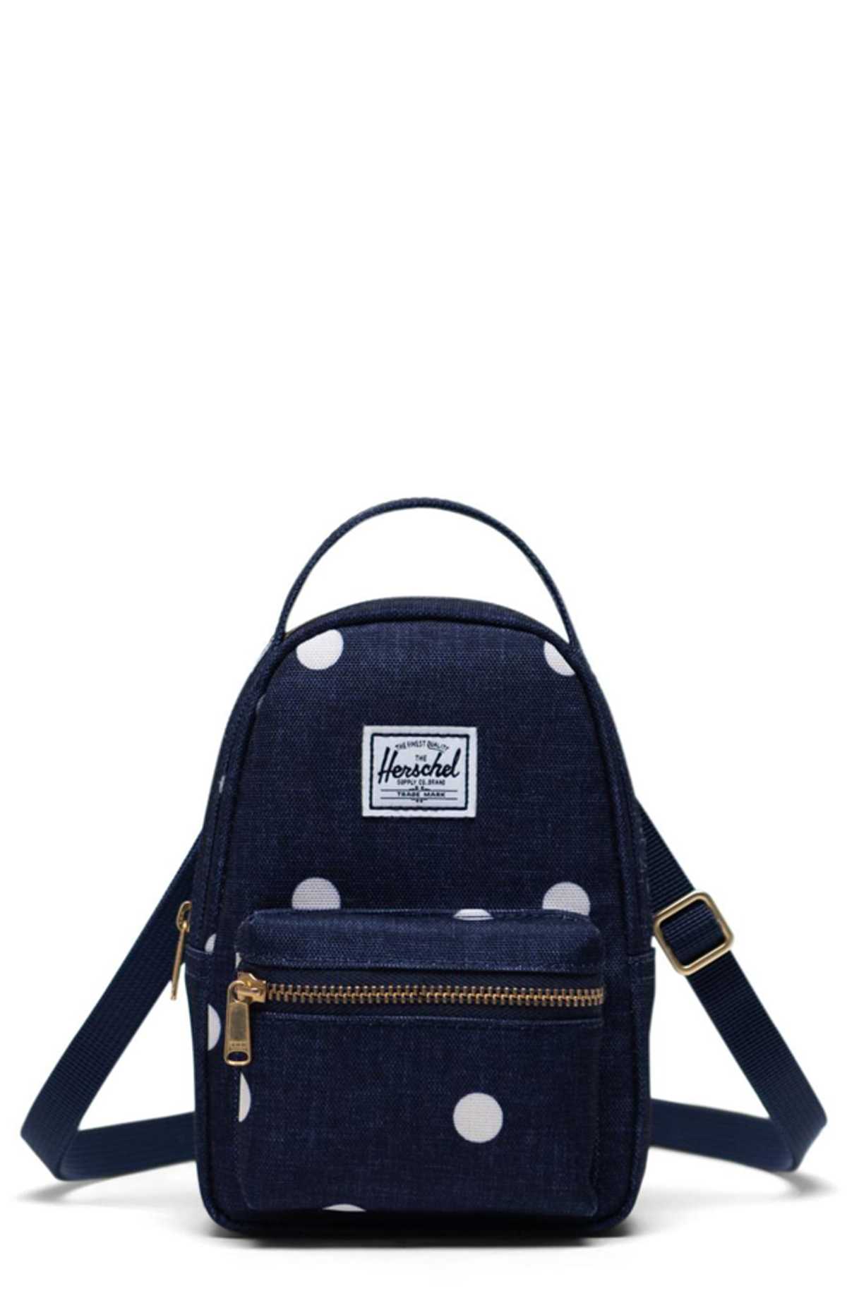 Herschel Supply Co Nova Crossbody Bag In Polka Dot Crosshatch Peacoat