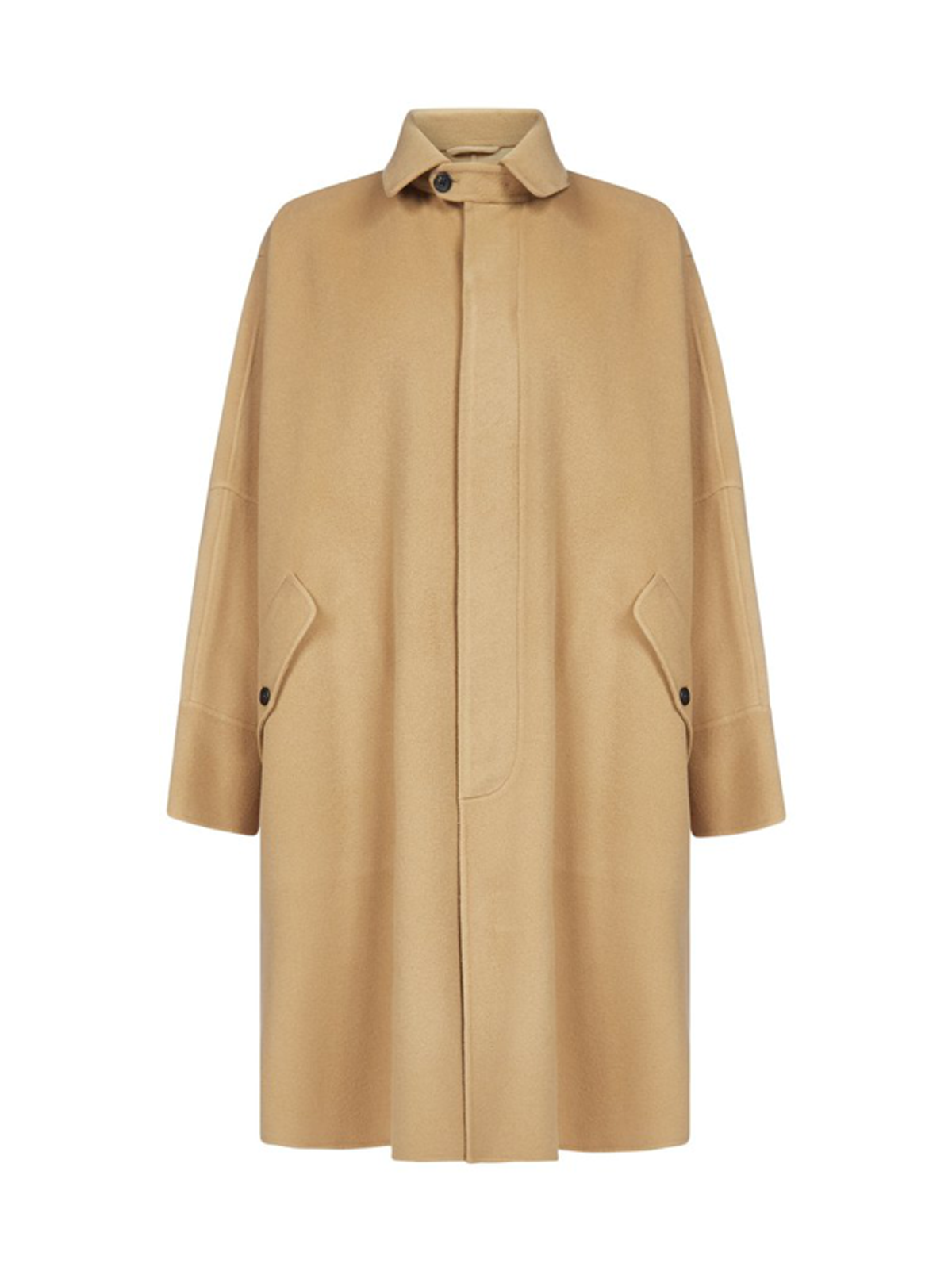 Lanvin Buttoned Lanvin Single Breasted Oversized Coat In Beige