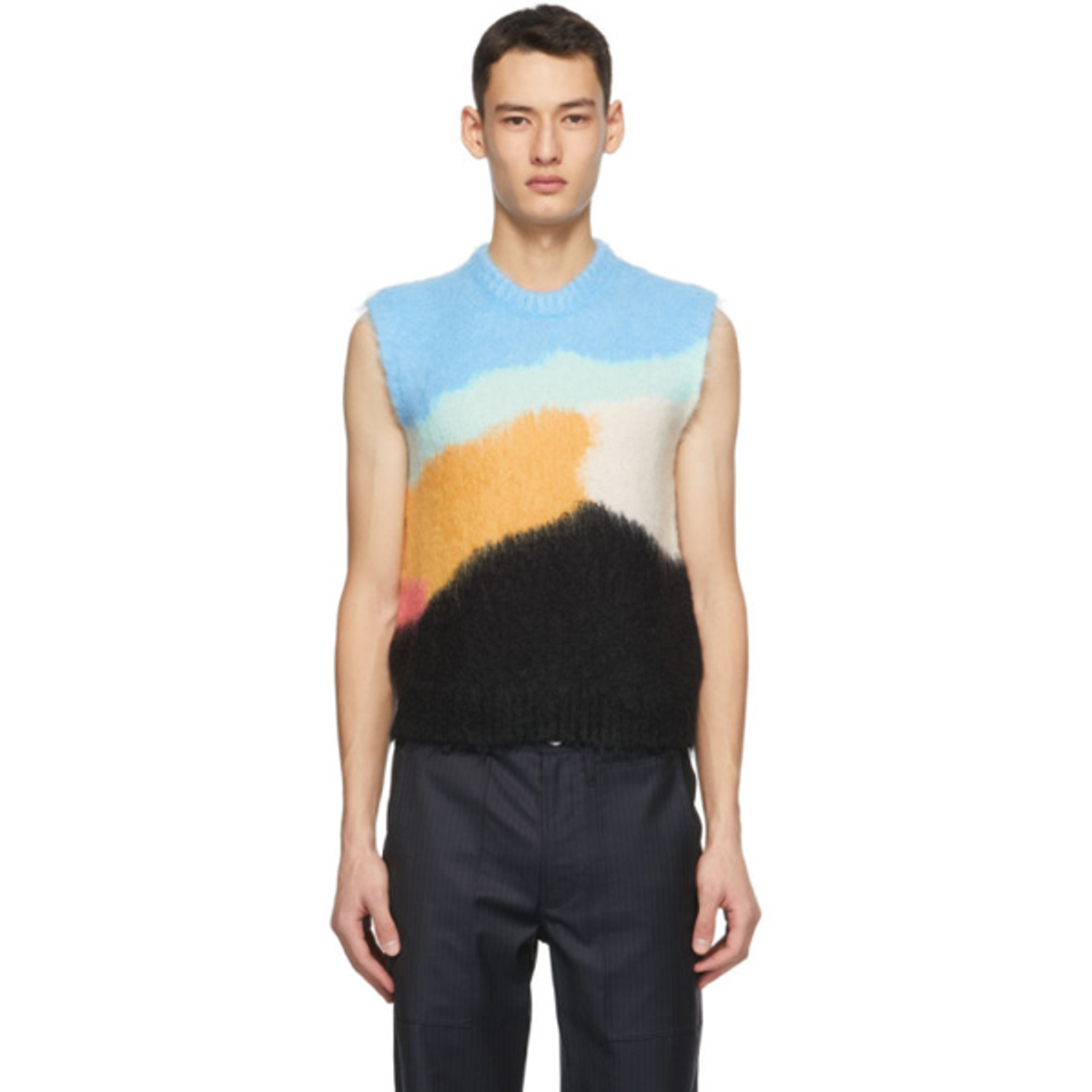 Lanvin Buttoned Lanvin Multicolor Asymmetric Vest In S1 Multicol