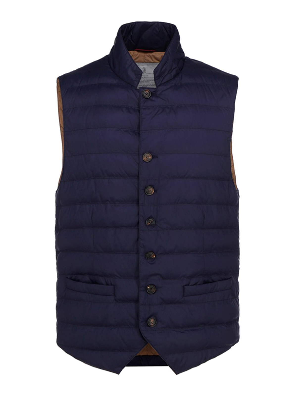 Brunello Cucinelli Blue Padded Waistcoat In Dark Blue