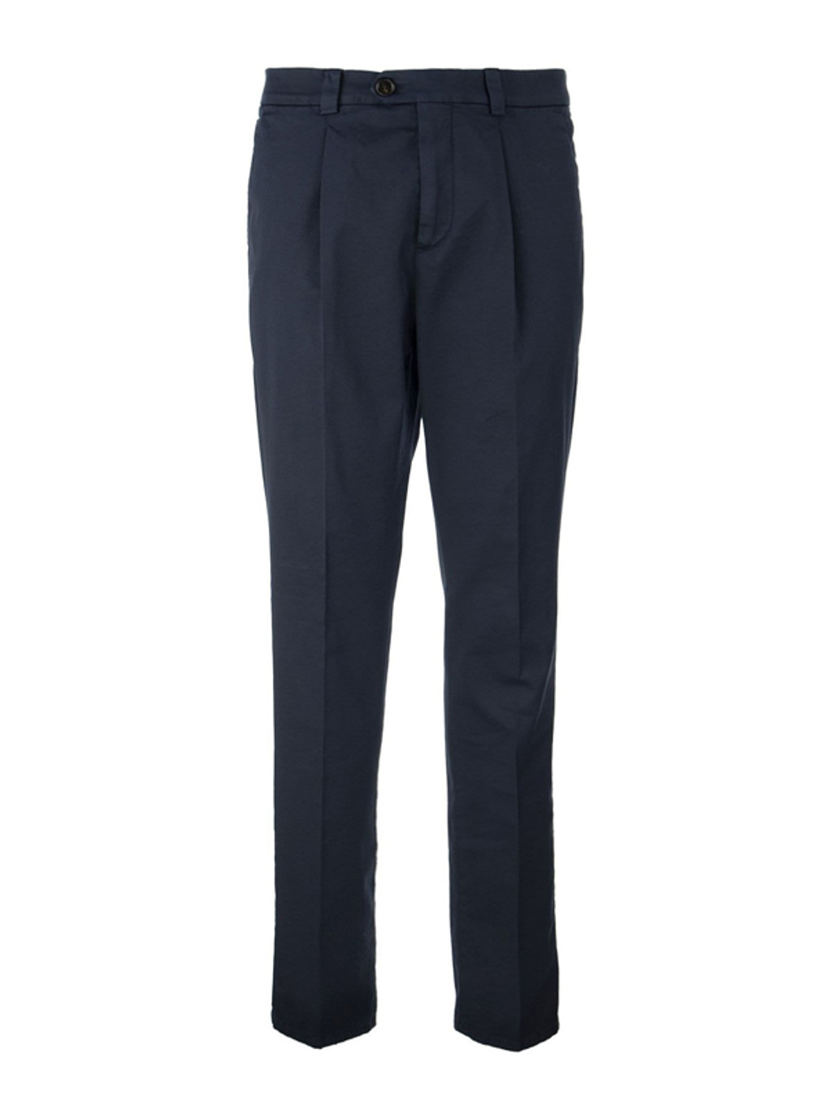 Brunello Cucinelli Garment-dyed Leisure Fit Trousers In American Pima Comfort Cotton With Pleats In Blue