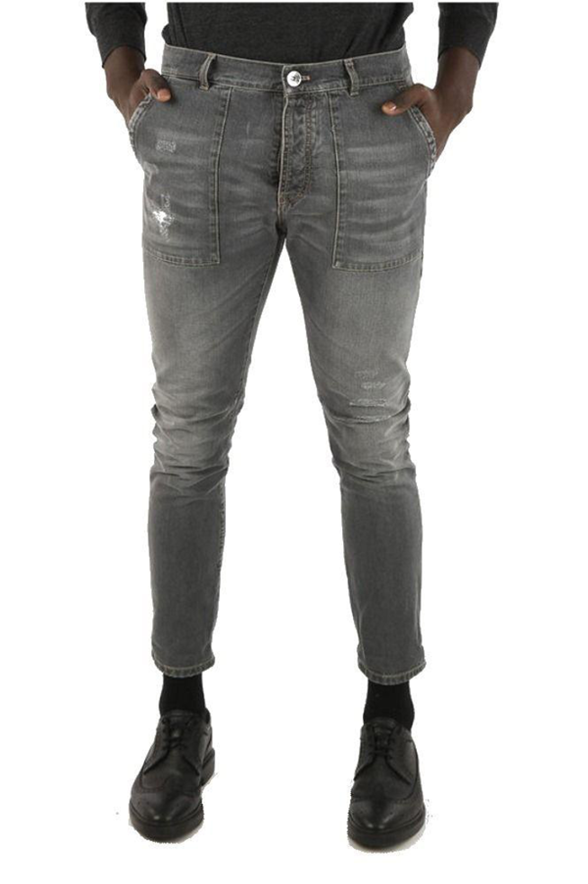 Brunello Cucinelli Brunello Cucinelli Mens Grey Cotton Jeans