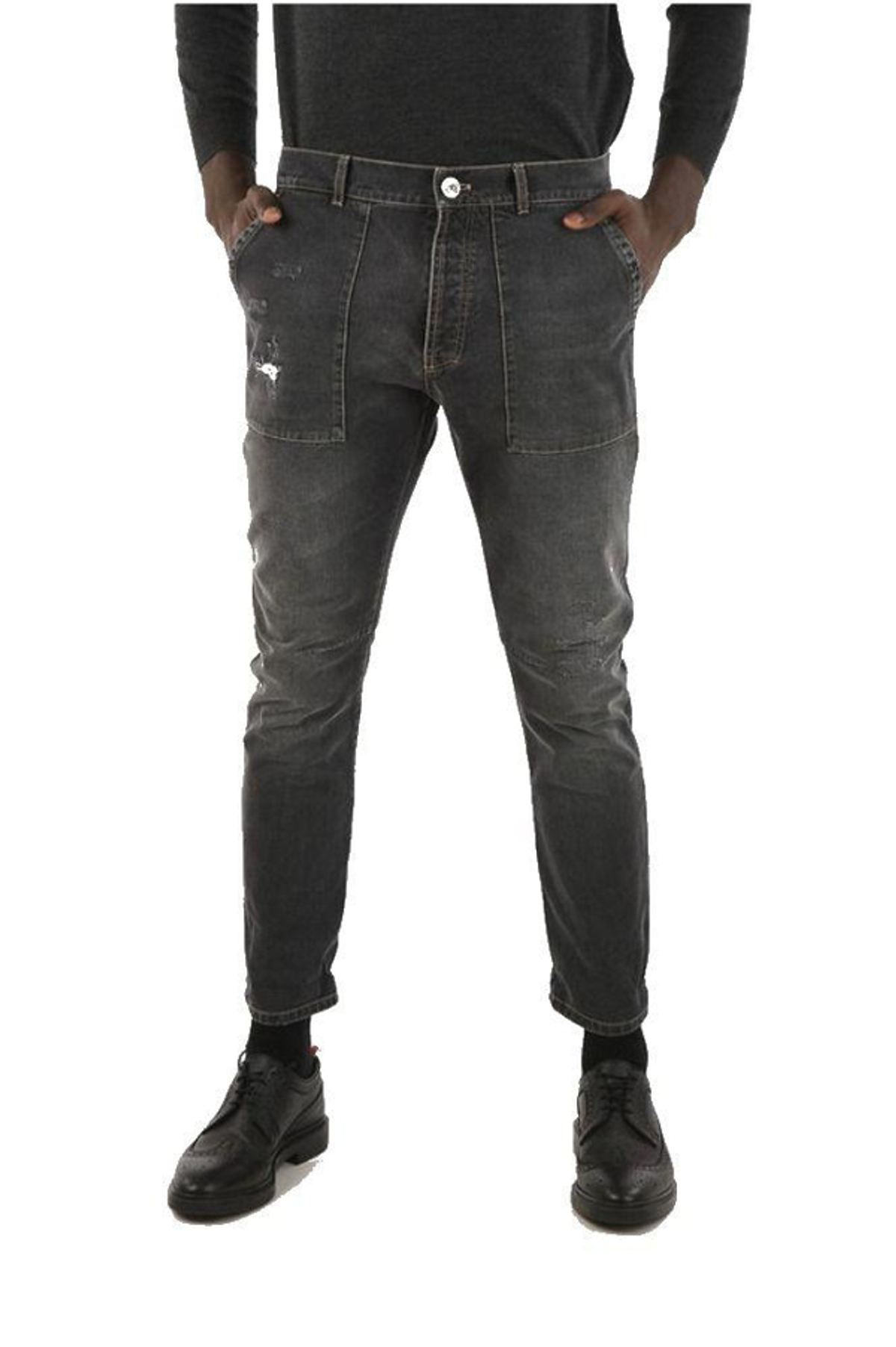 Brunello Cucinelli Brunello Cucinelli Mens Grey Cotton Jeans