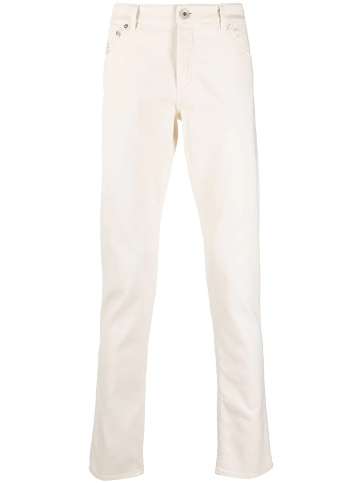 Brunello Cucinelli Mid-rise Slim-fit Jeans In White