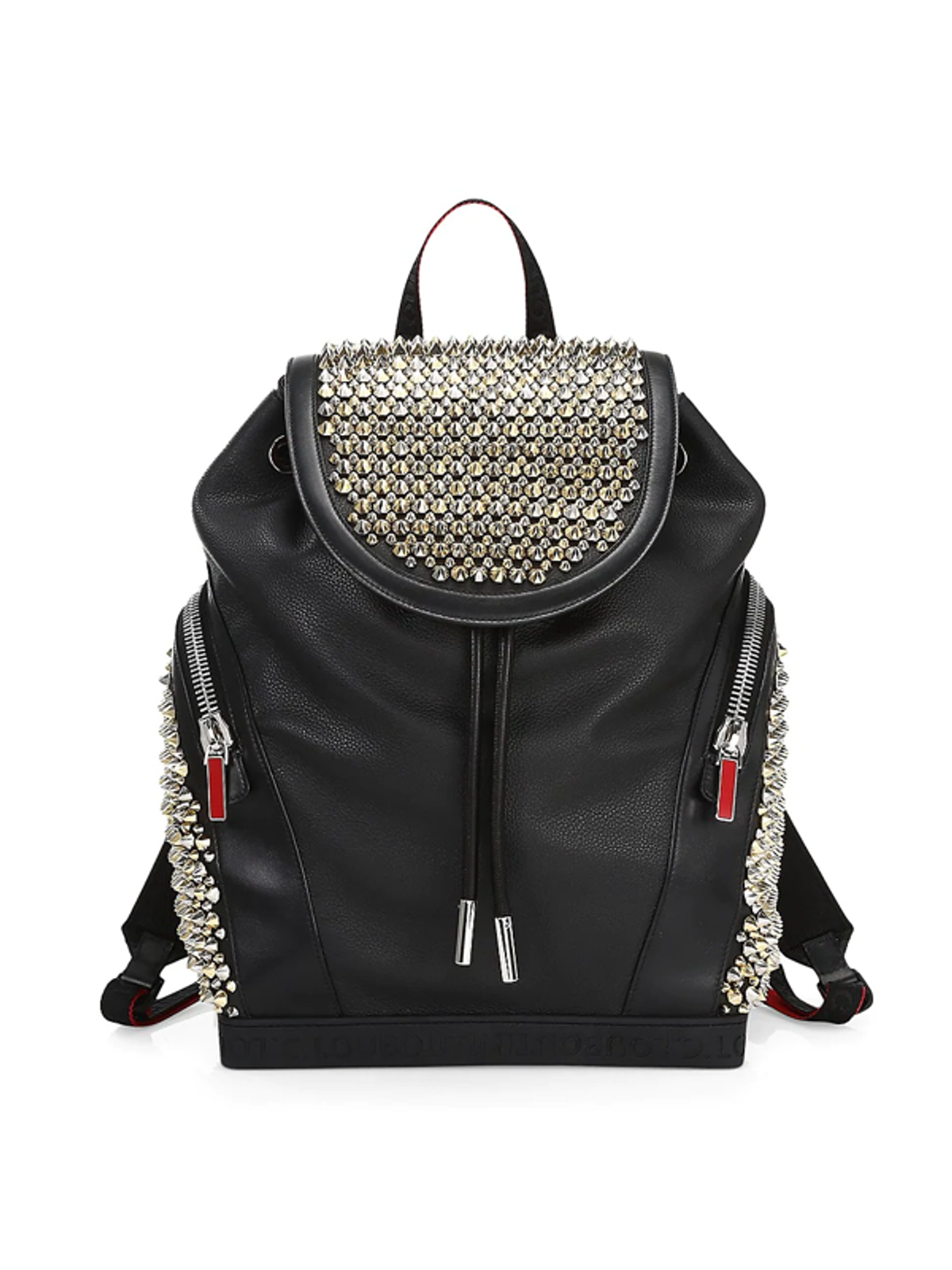 Christian Louboutin Mens Explorafunk Studded Leather Convertible Backpack In Black Multi