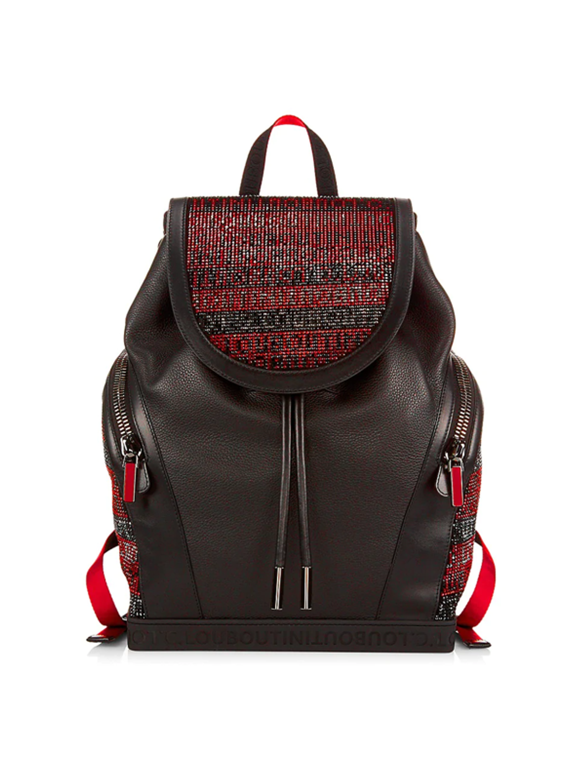 Christian Louboutin Mens Explorafunk S Leather Crossbody Backpack In Black