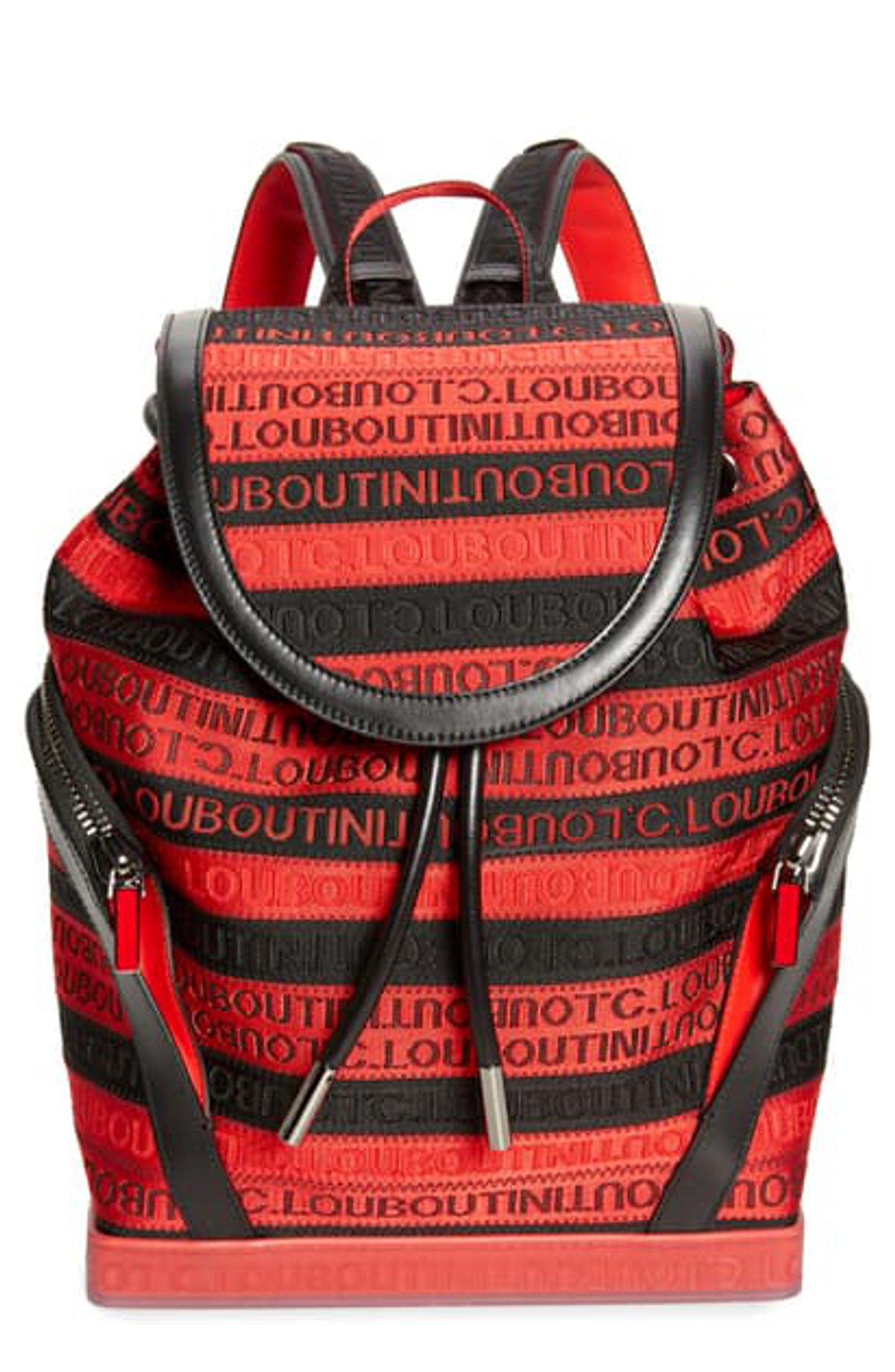 Christian Louboutin Explorafunk Logo Jacquard Backpack In Black