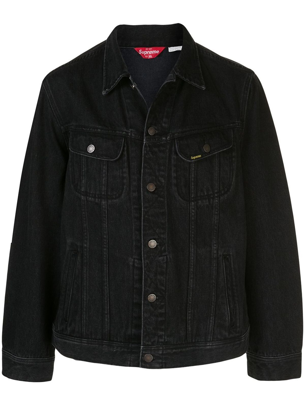 Supreme Denim Trucker Jacket In Black